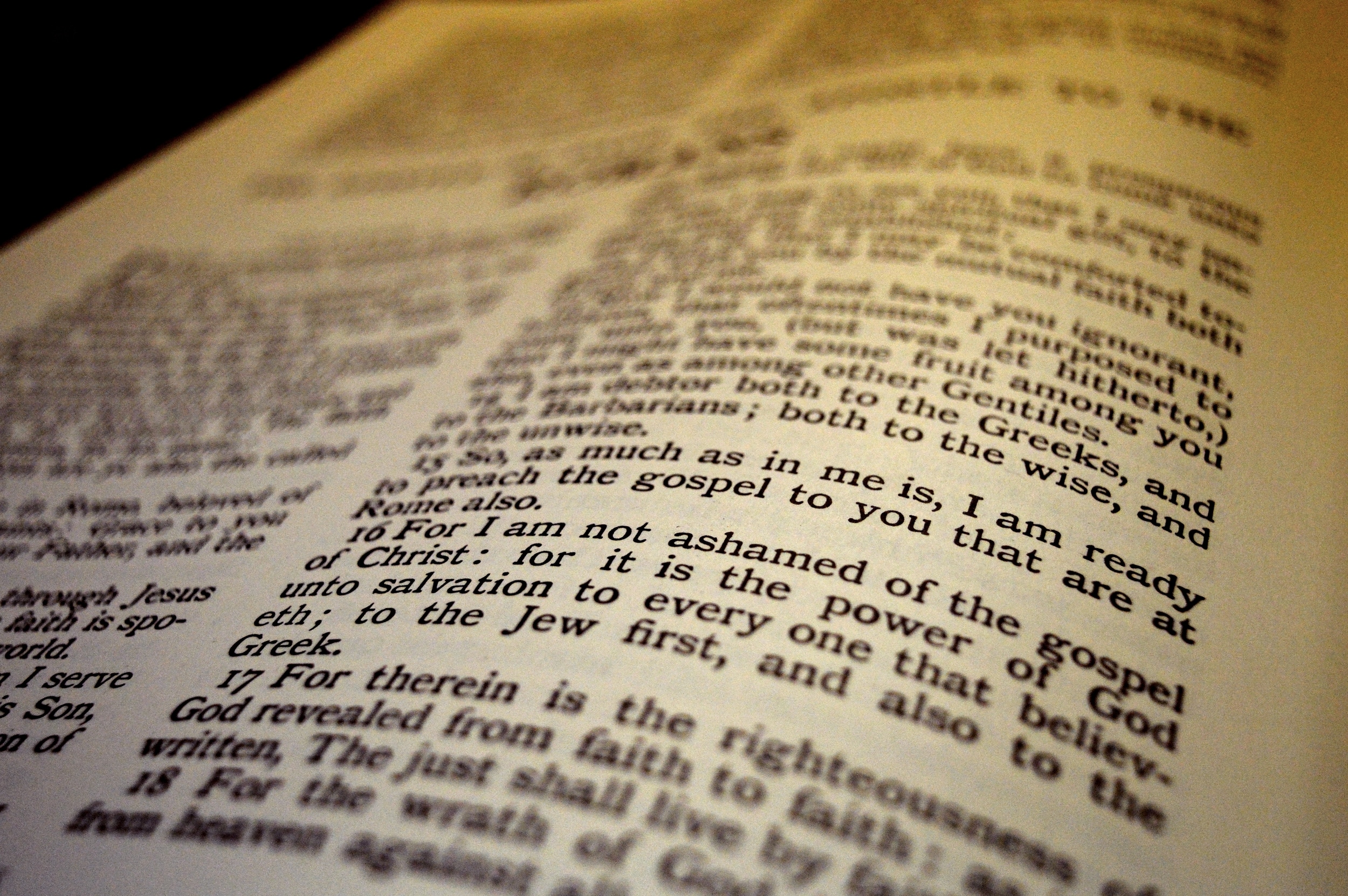 Romans 1:16 states: "For I am not ashamed of the gospel of Christ: for it is the power of God unto salvation to every one that believeth; to the Jew first, and also to the Greek."