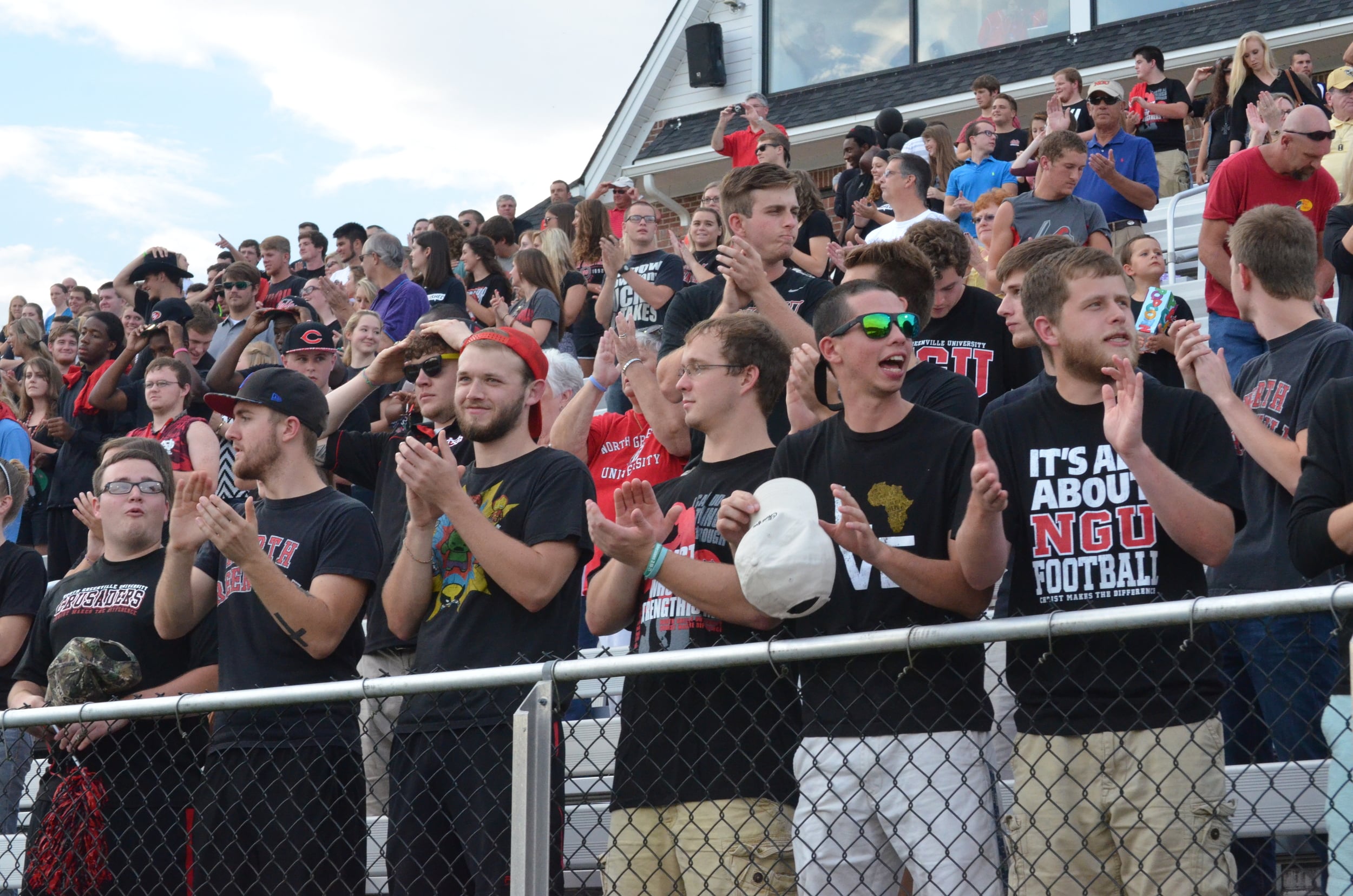  NGU students getting excited at the start of the game 