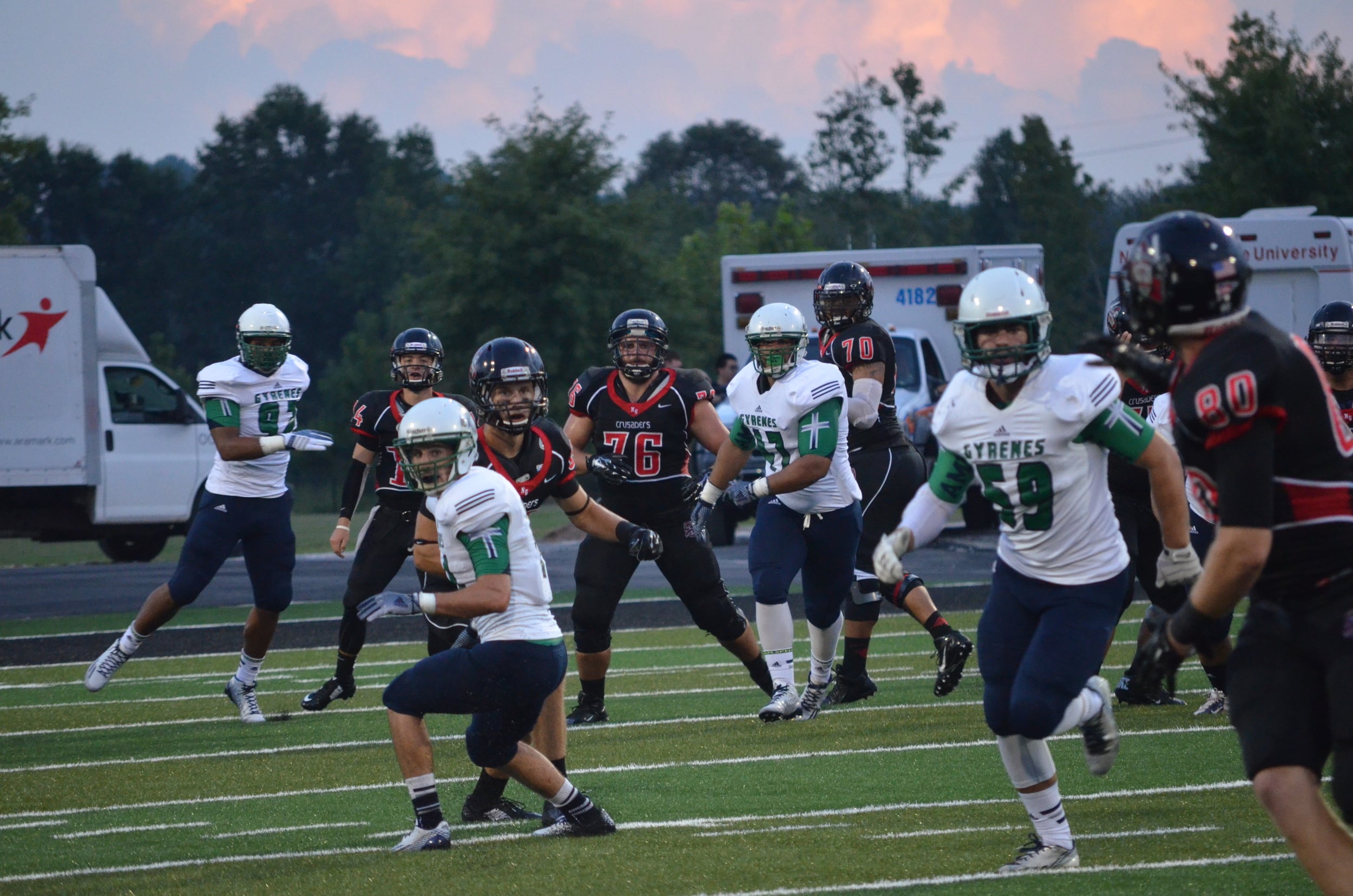  Both teams are always on guard when the ball gets away 