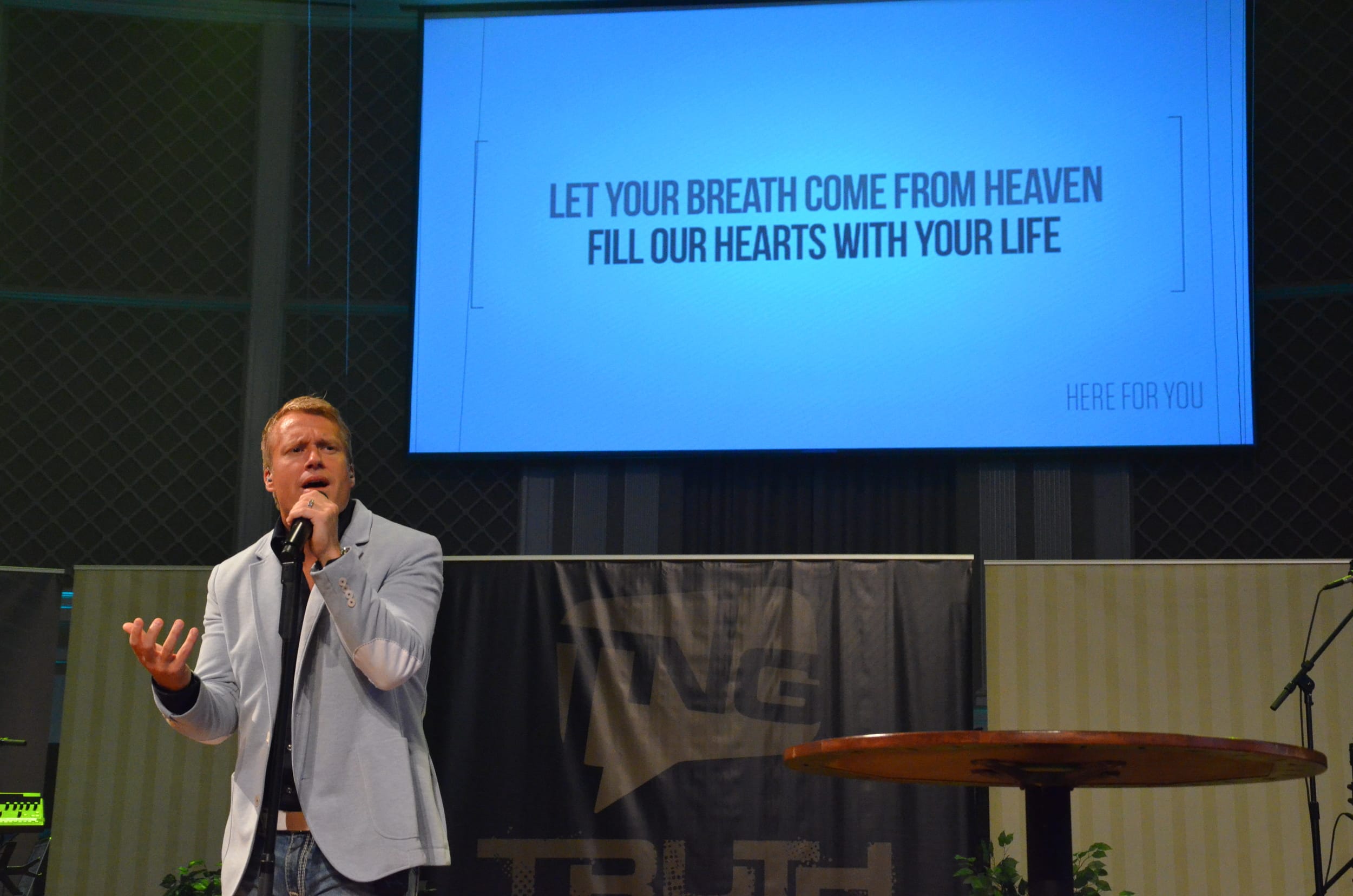  Charles Billingsly sings "Here for You" at NGU's Truth for a New Generation conference September 5-6. 