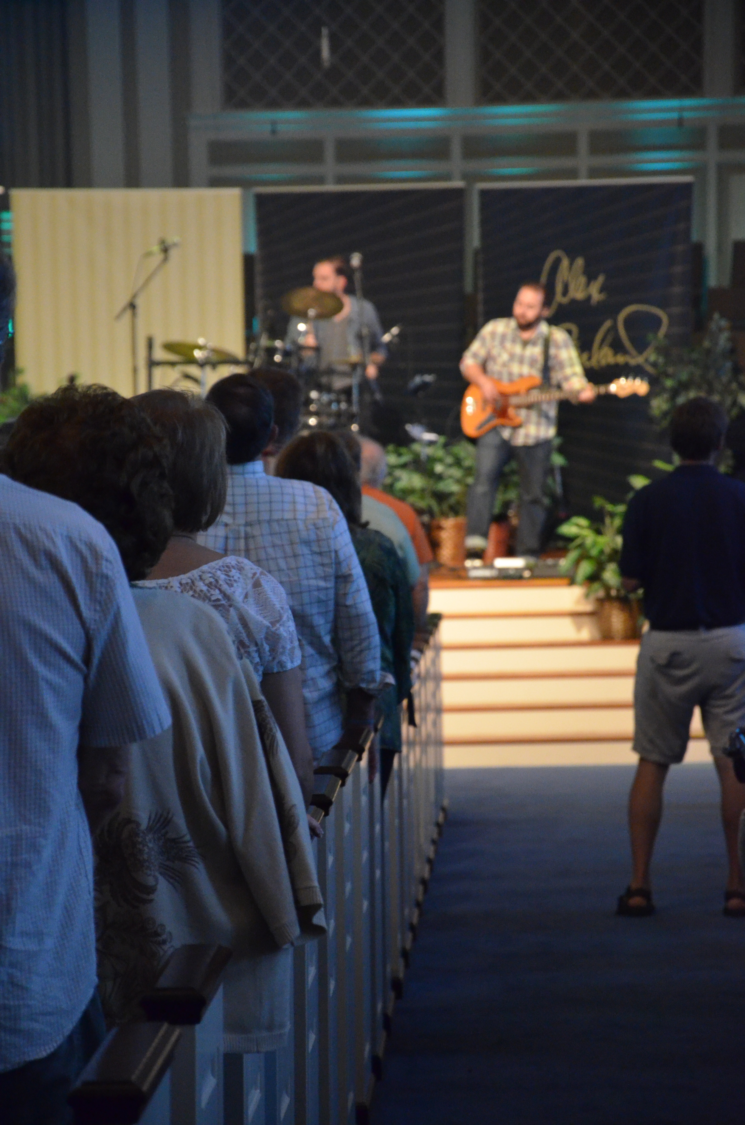  TNG attendees sing and praise along with the Charles Billingsly's band at the TNG conference recently. 