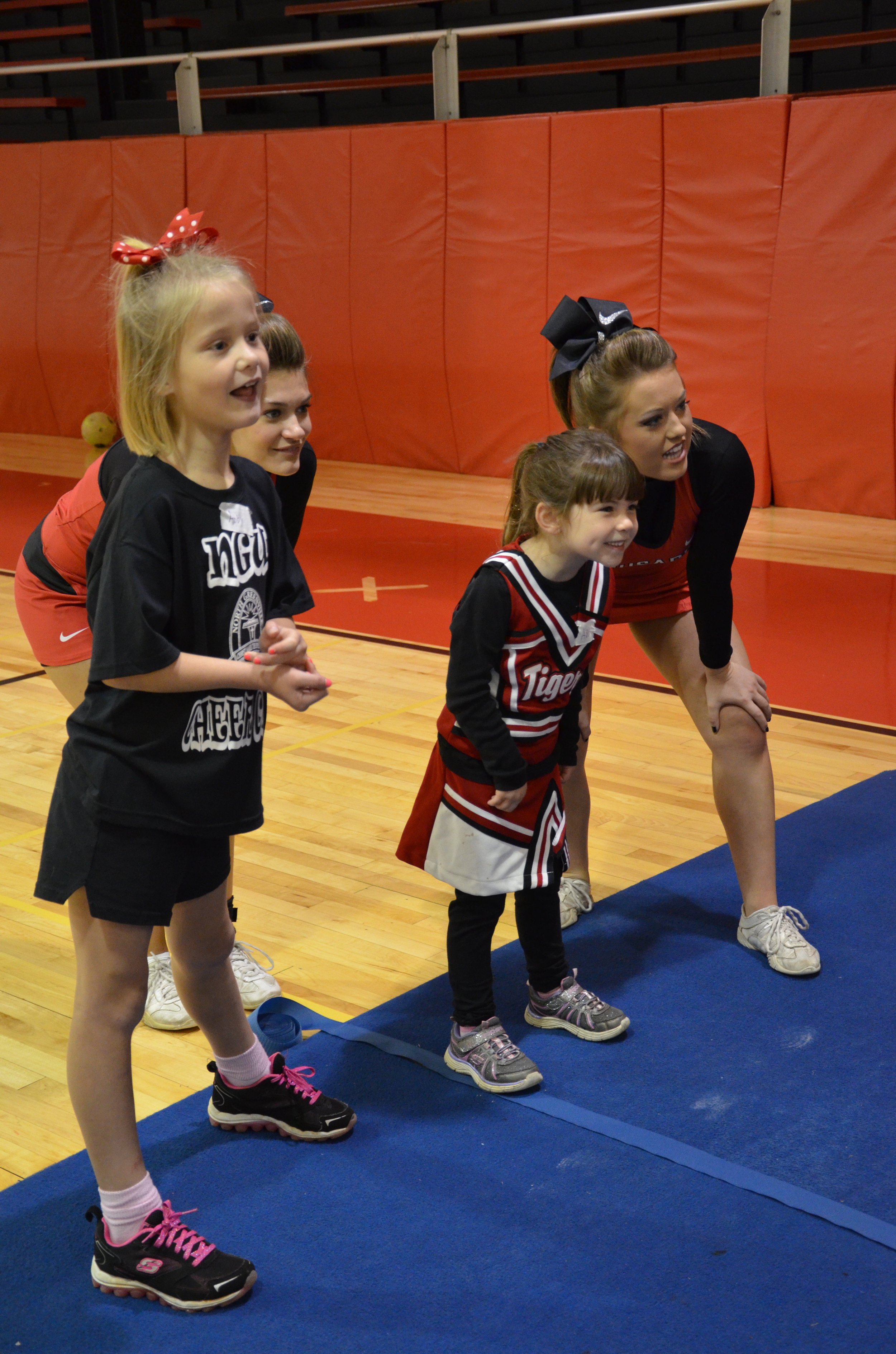  Two co-captains give commands for the players in Red Light, Green Light. 