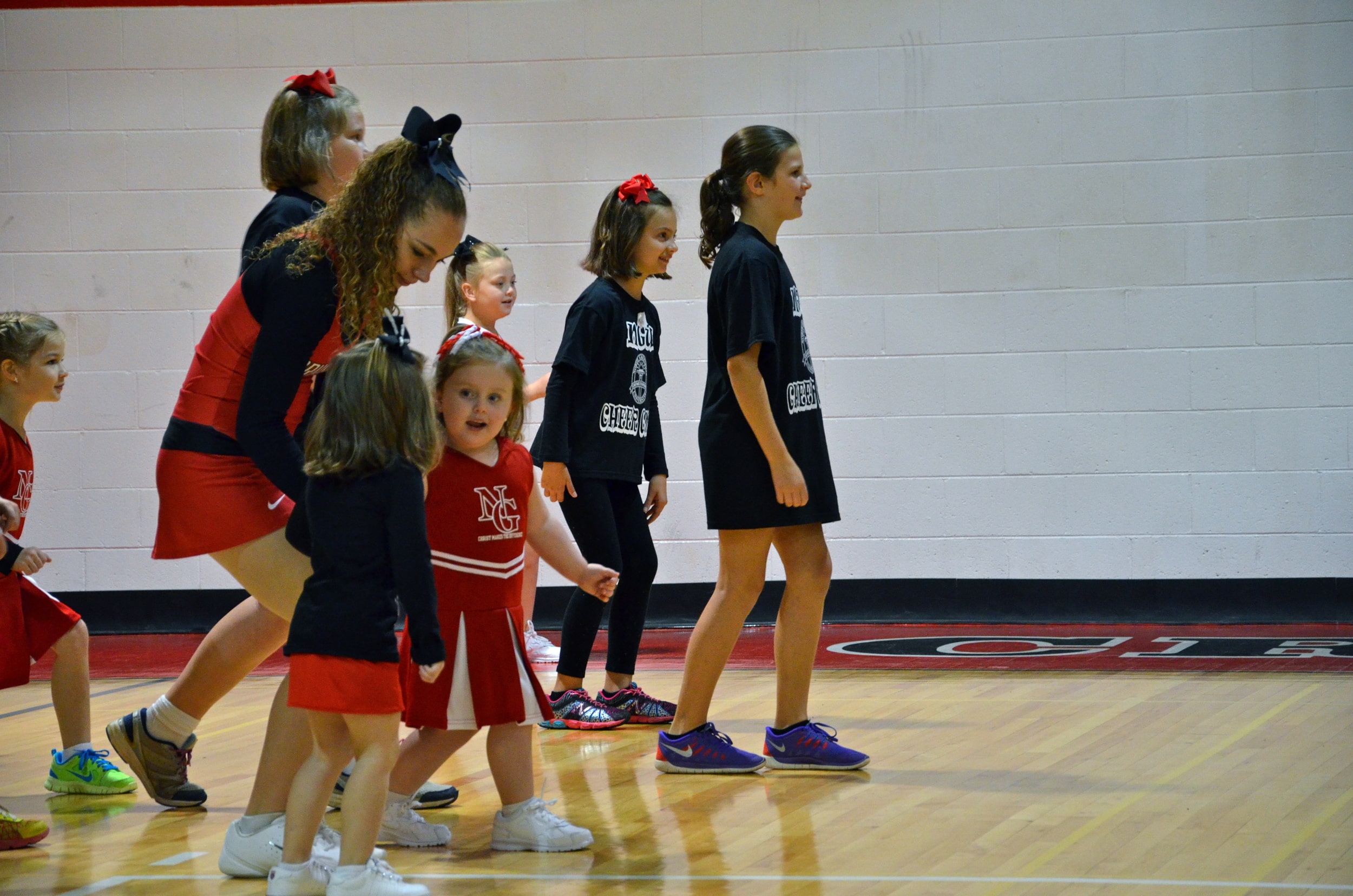  Tension is in the air as the girls wait for the next command. 