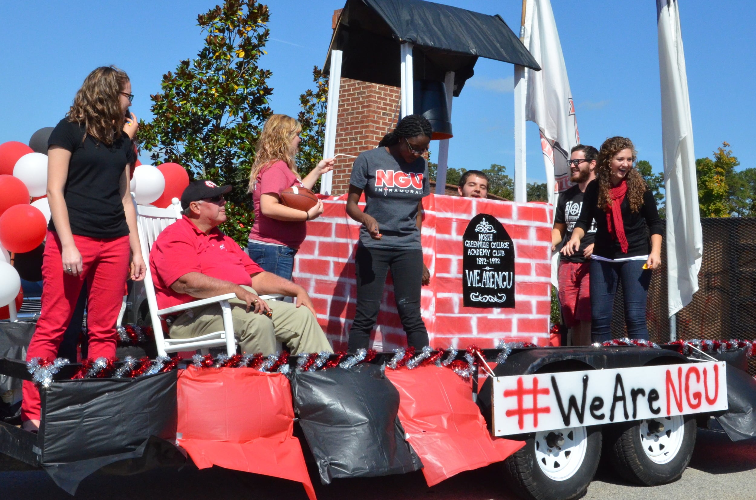  The RA's show off their crafting skills with a remake of the famous campus bell.    