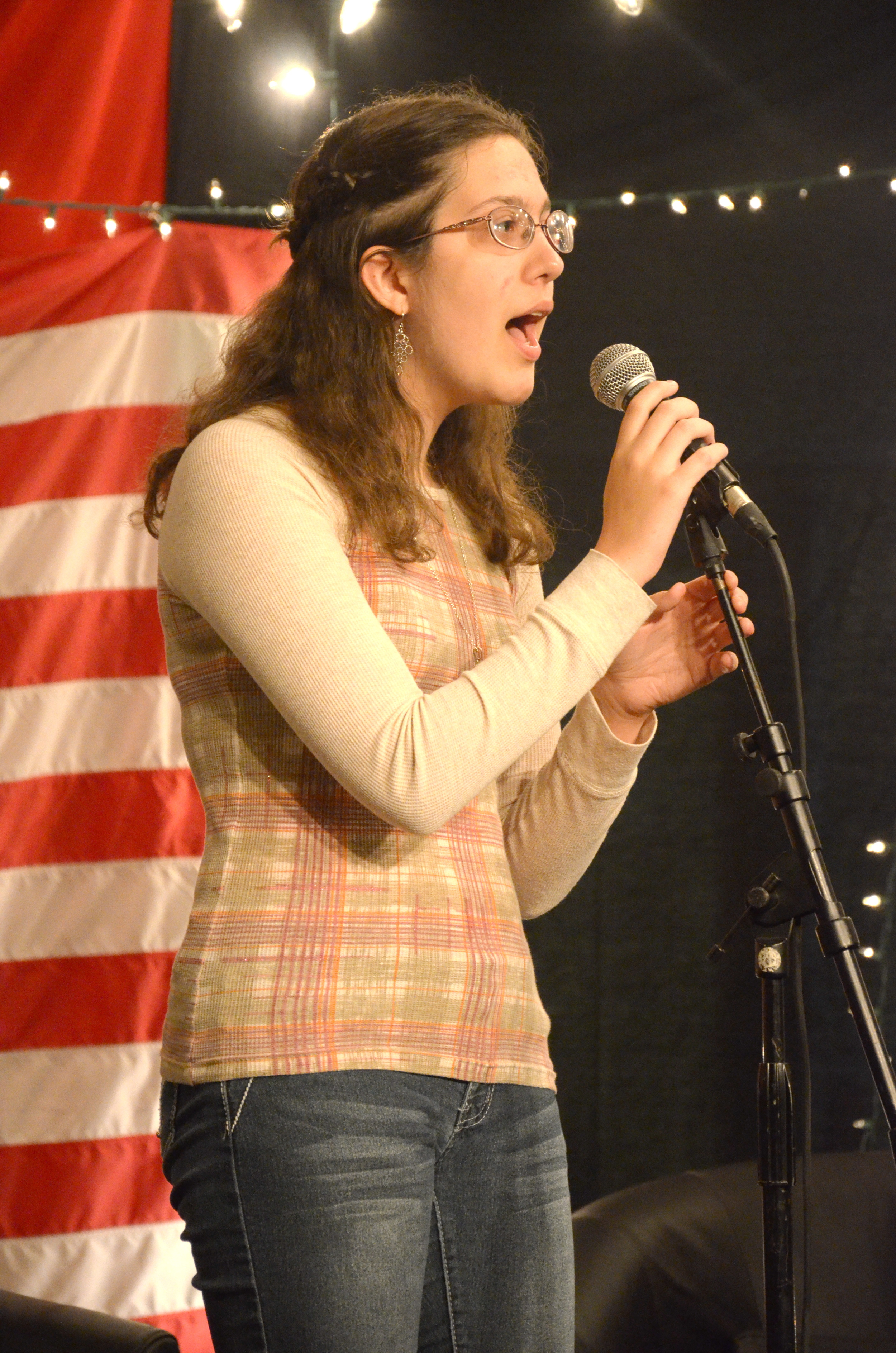  Alice was next and she took on the challenge of singing an a capella song.    