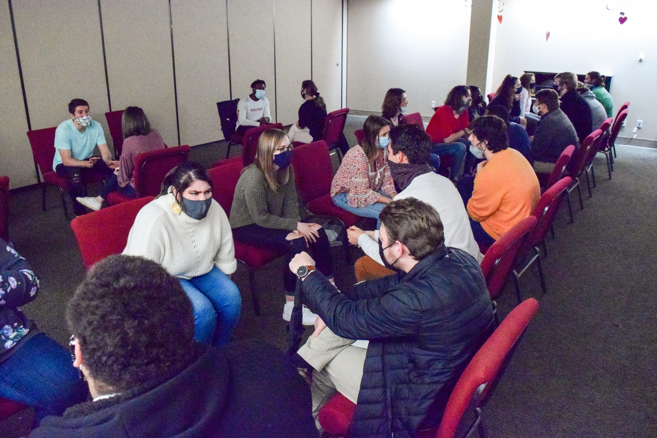 Everyone had a good time during speed dating at NGU.