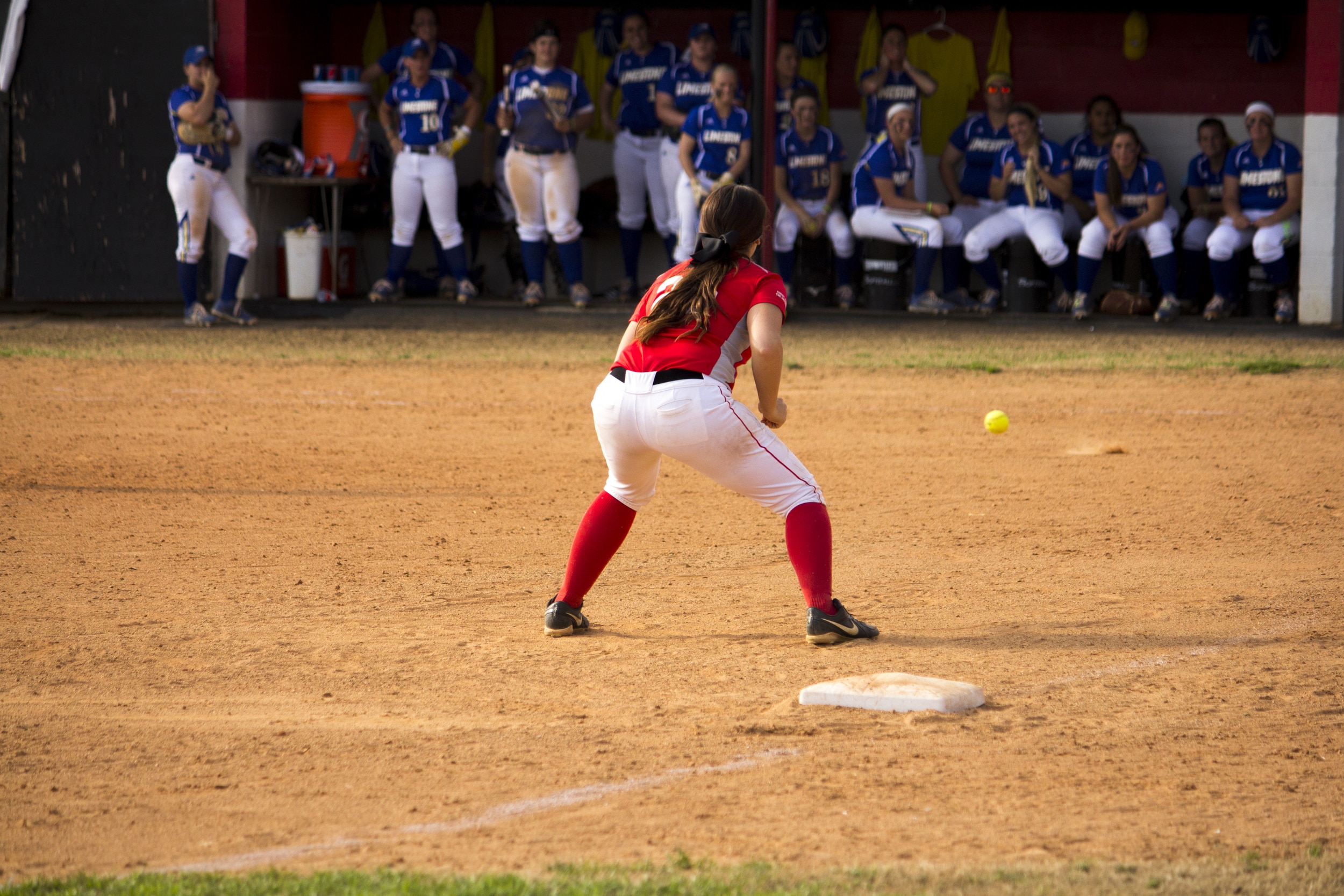  Sophomore Megan Johnson anticipates the ball.&nbsp; 