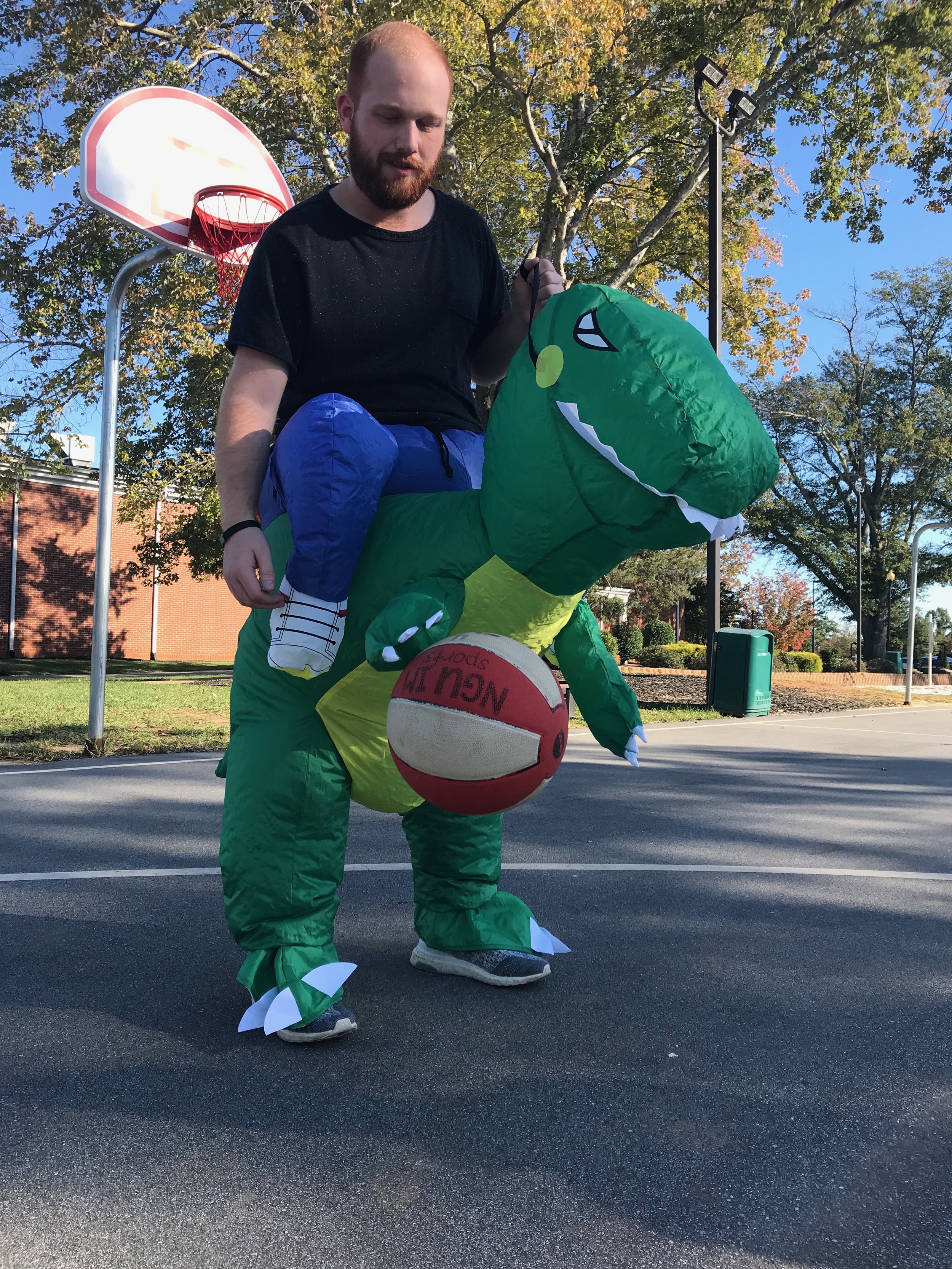 Danny likes to show off his dribbling skills, which are pretty impressive in spite of his tiny arms.&nbsp;