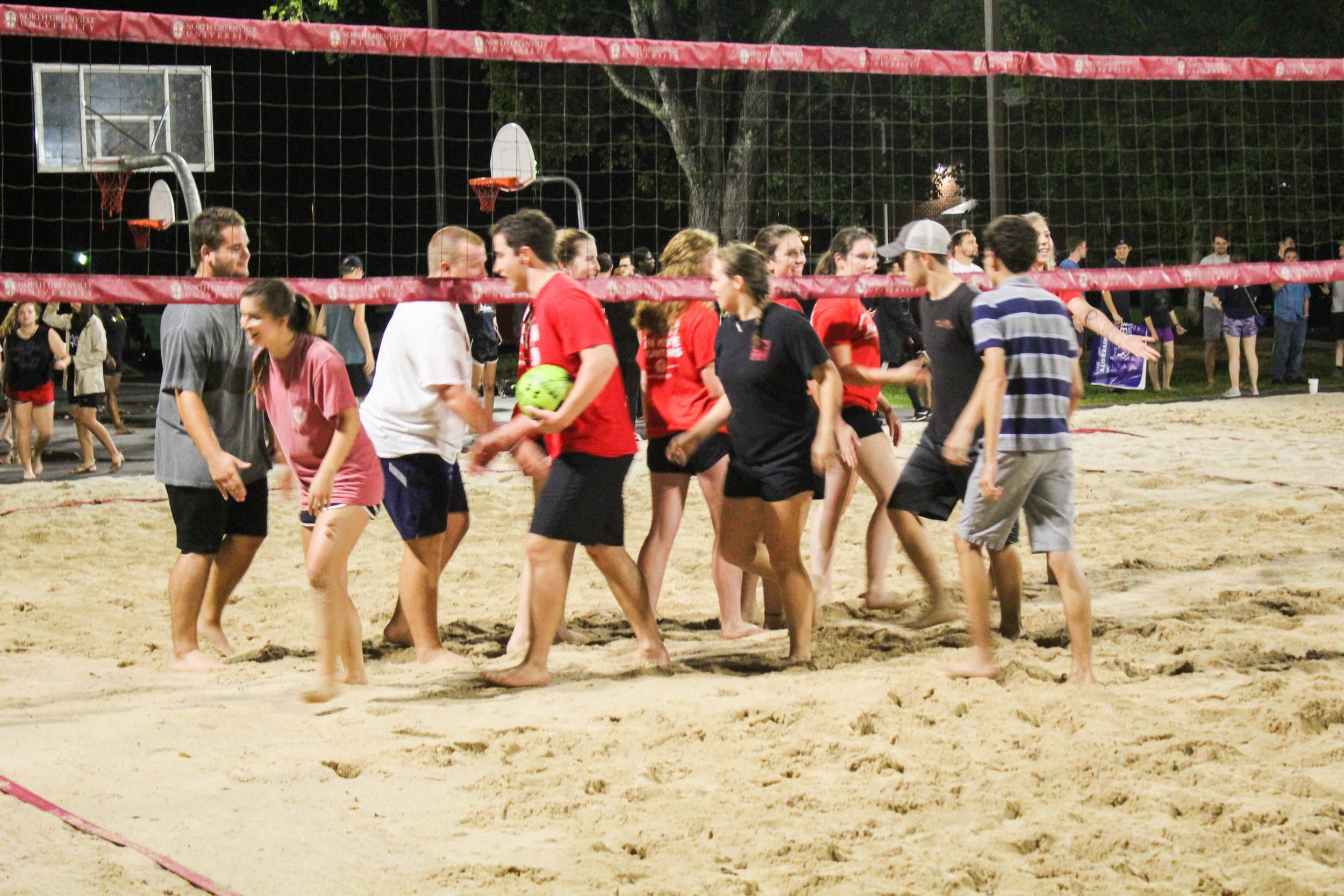 After their game, the campus ambassadors and the animal science club gave one another high fives to show sportsman like conduct.