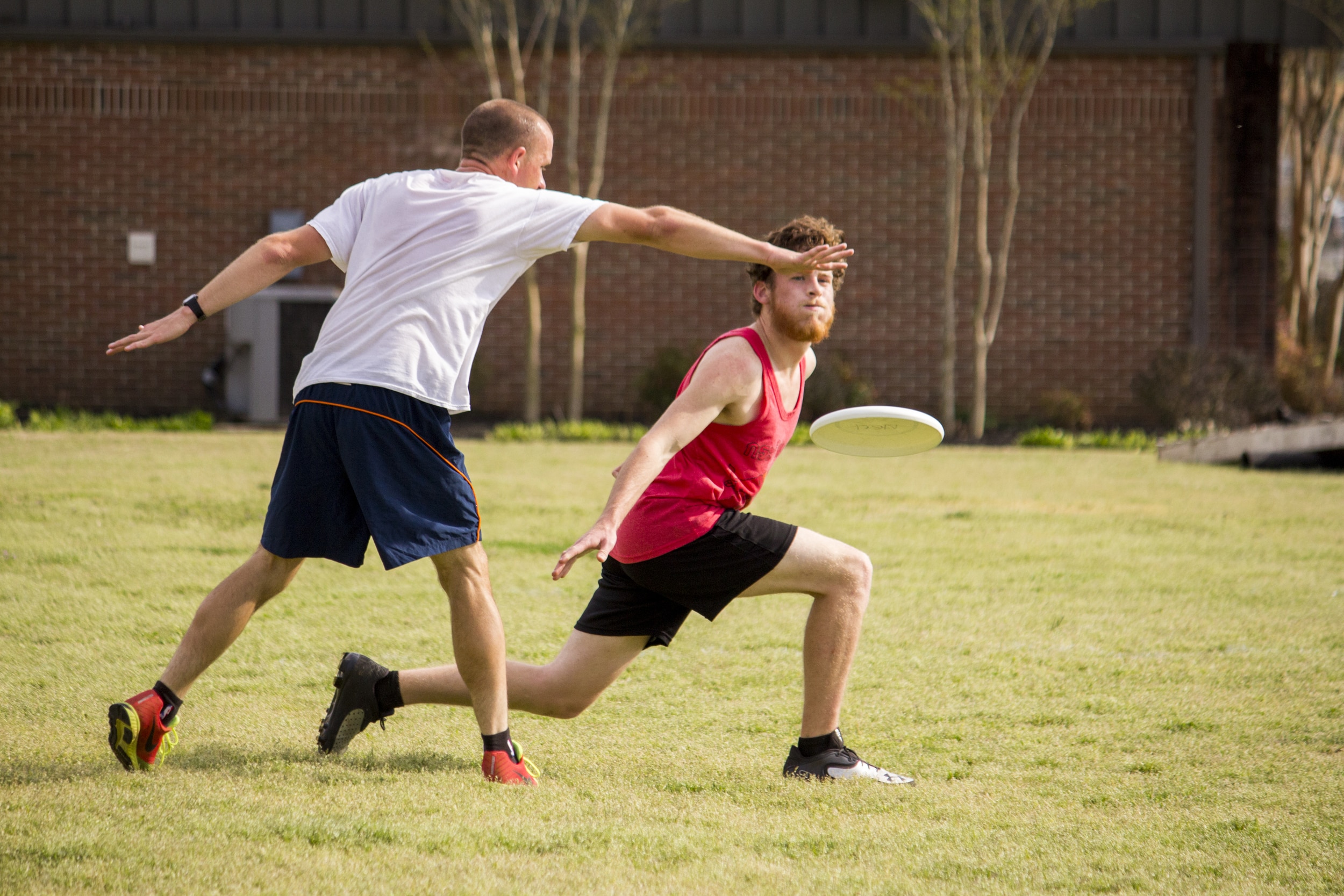  Tyler Ezsol releases a long throw to his teammates downfield.&nbsp; 