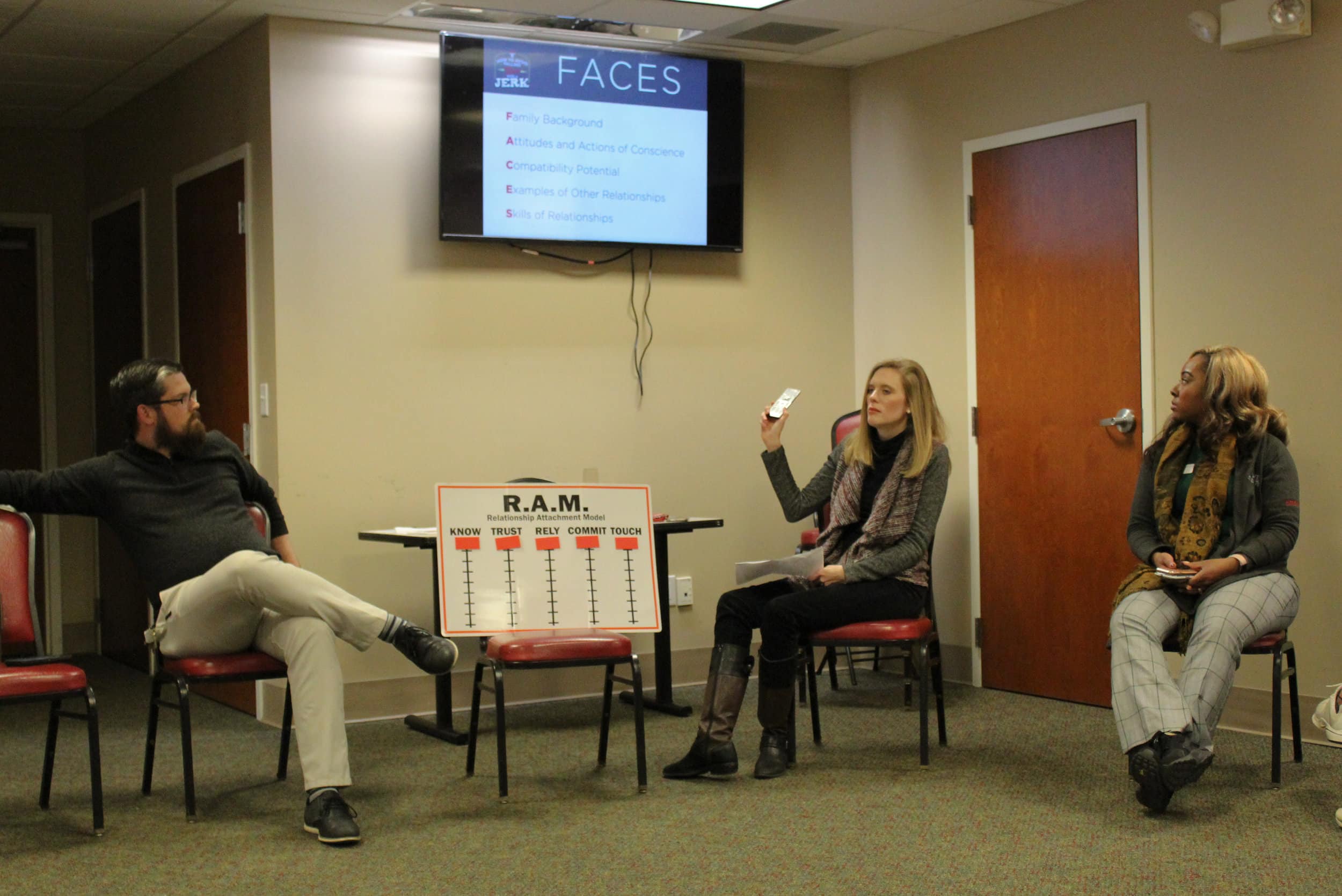 Faculty Mr Jared Thomas, Mrs. Black and Mrs. Jarrett describe the seminars purpose.