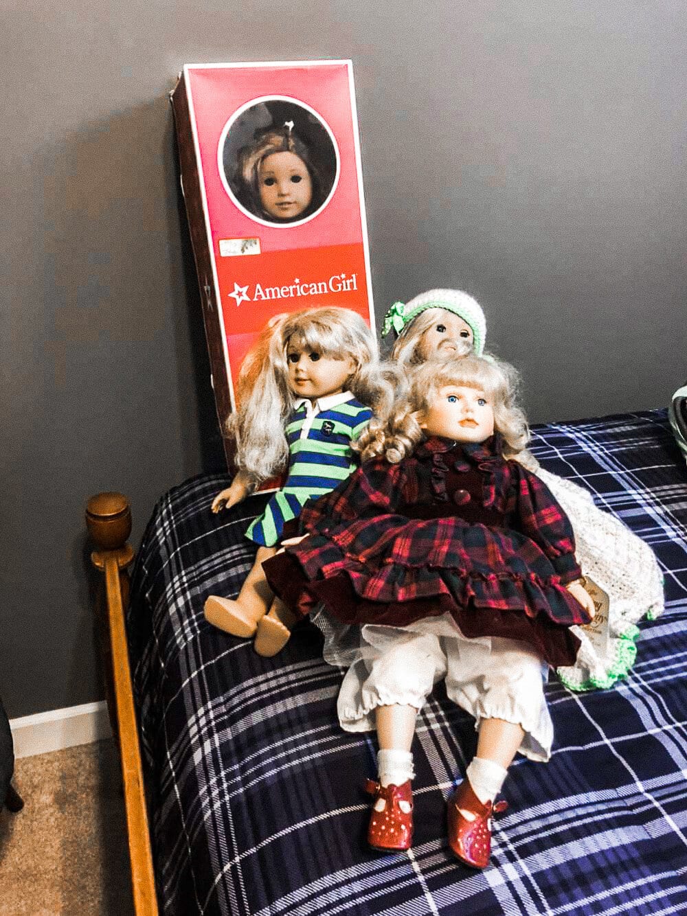 Mary Green, freshman at NGU, has a collection of American Girl dolls.