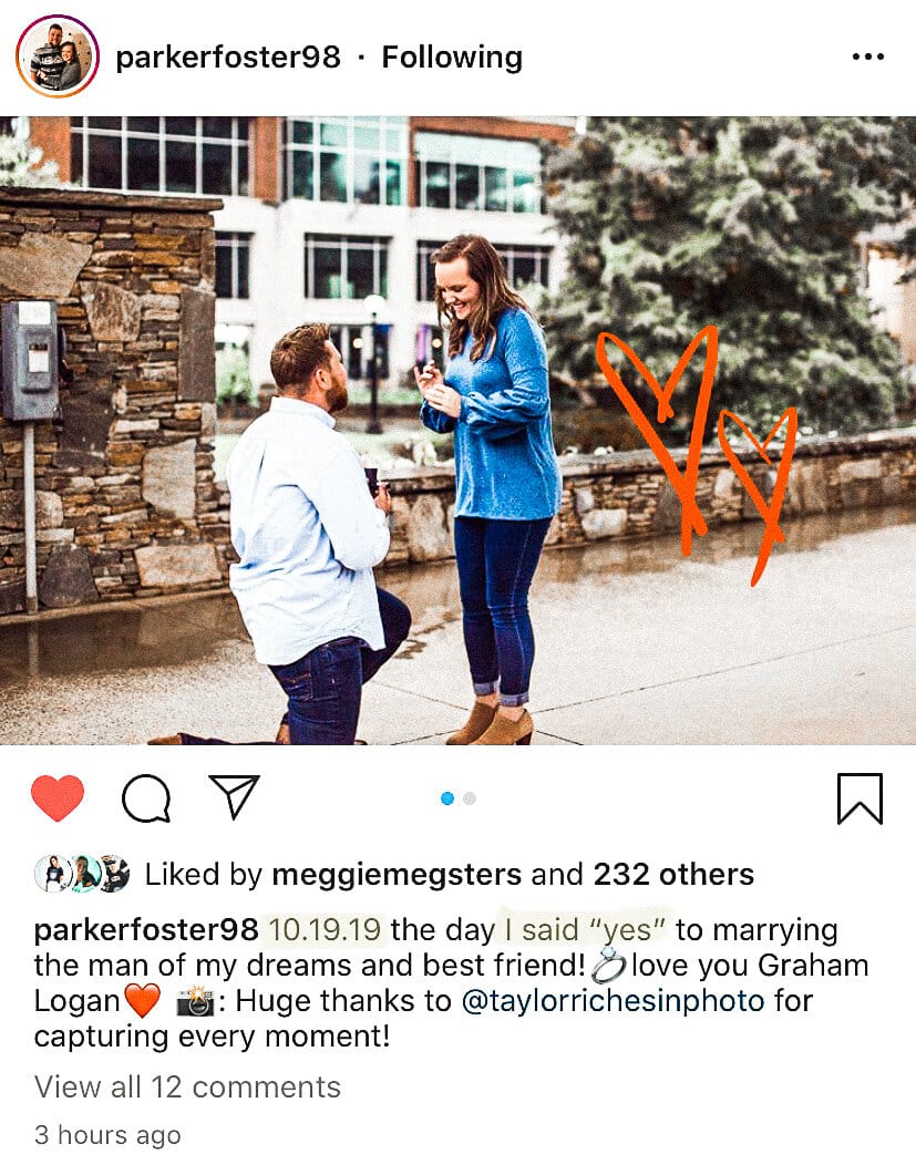 Parker Foster, now engaged to Grahan McDonald.