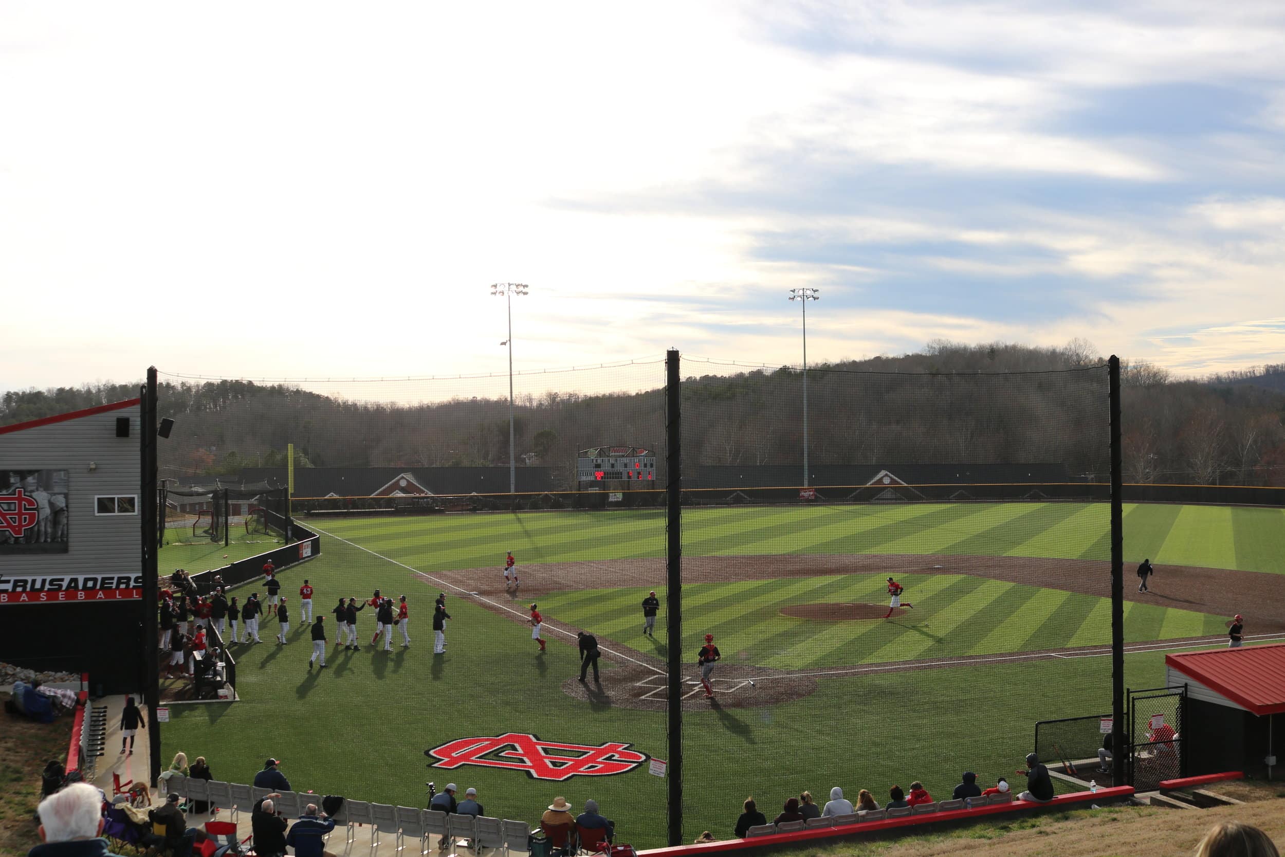 The North Greenville Crusaders defeat the Newberry Wolves 5-2.