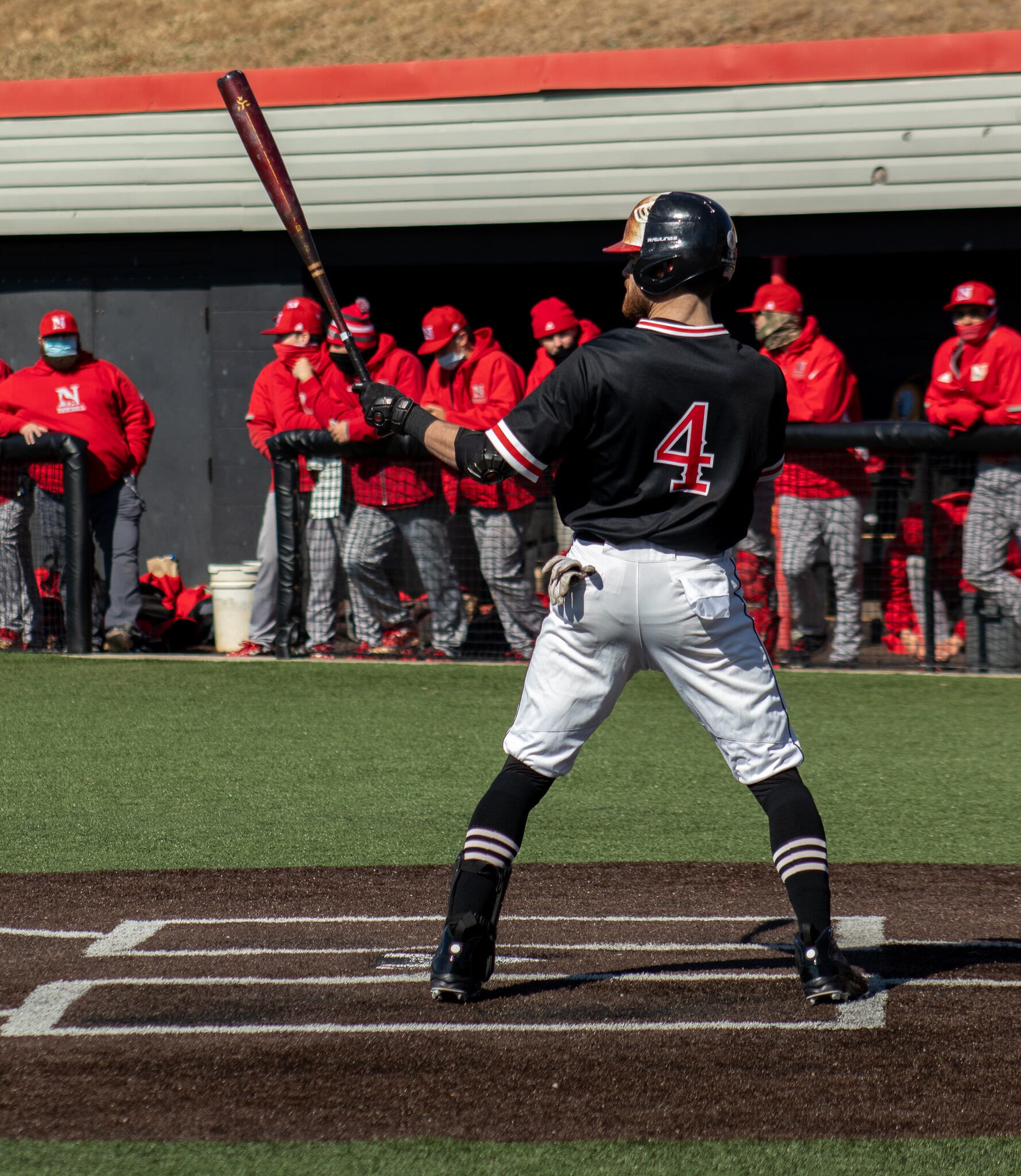 Junior transfer and outfielder Ethan Stringer plays in his first home game at NGU.