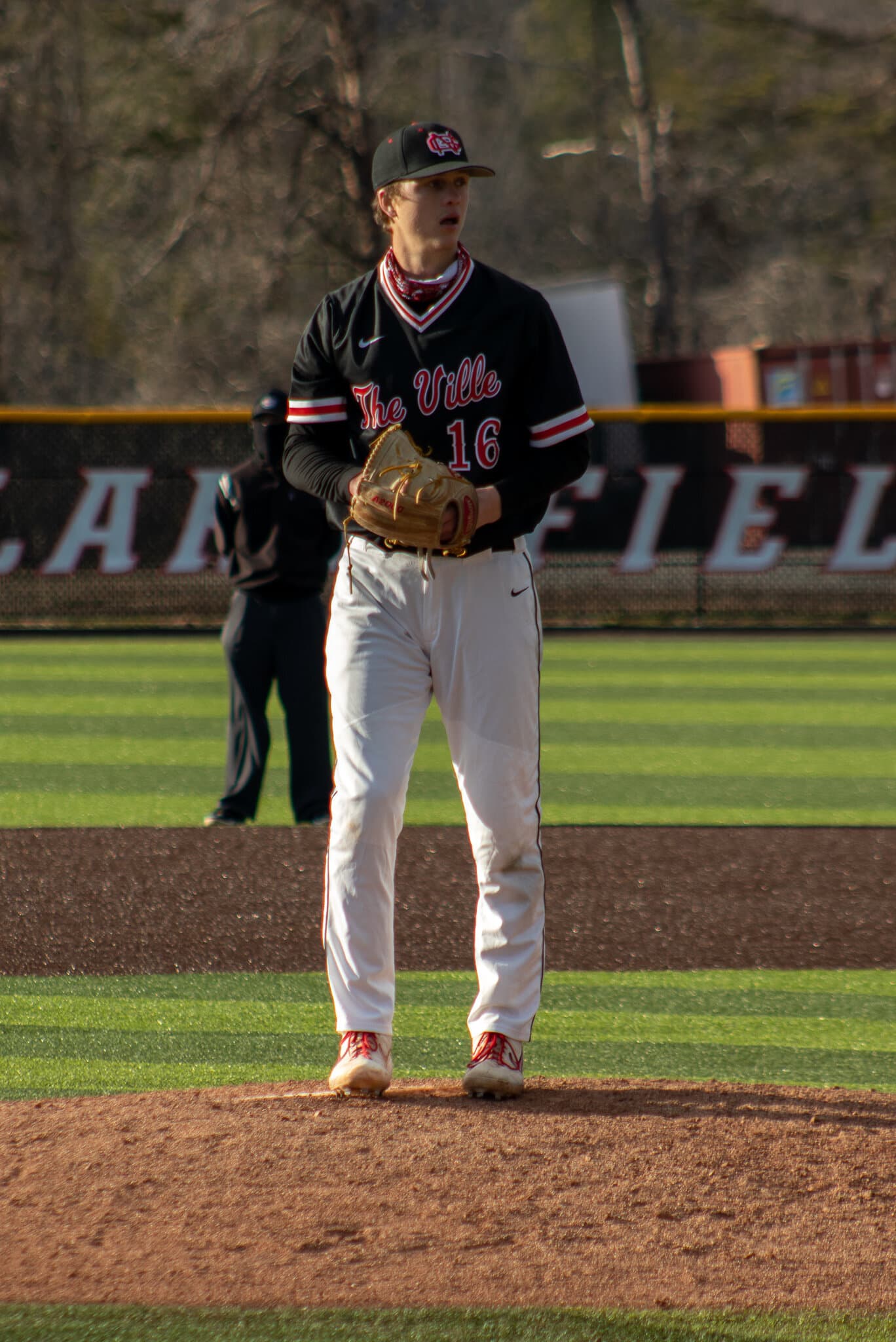 Senior pitcher Christian Ryder stands on the mound for North Greenville.