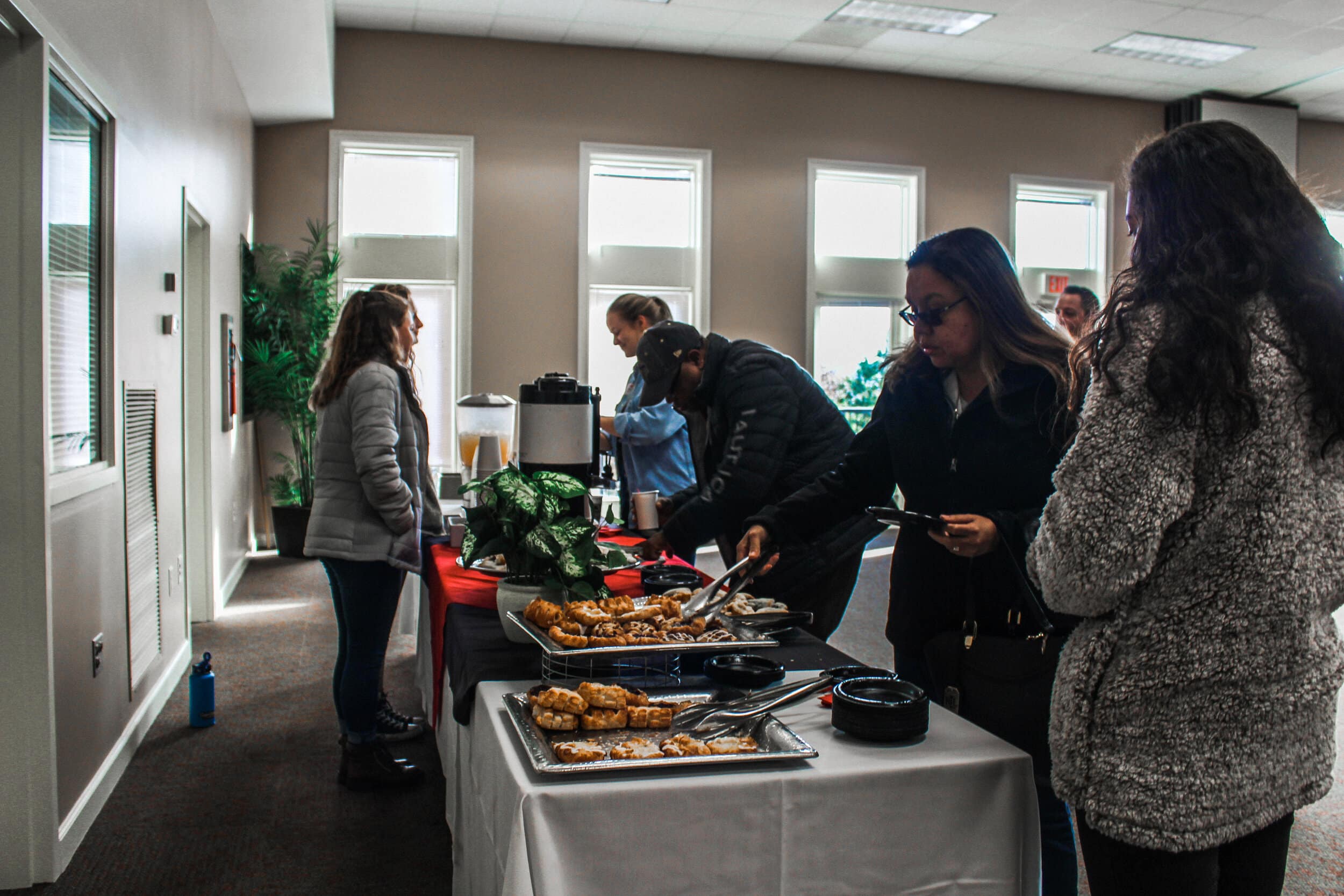 Complimentary refreshments for prospective students and their families.