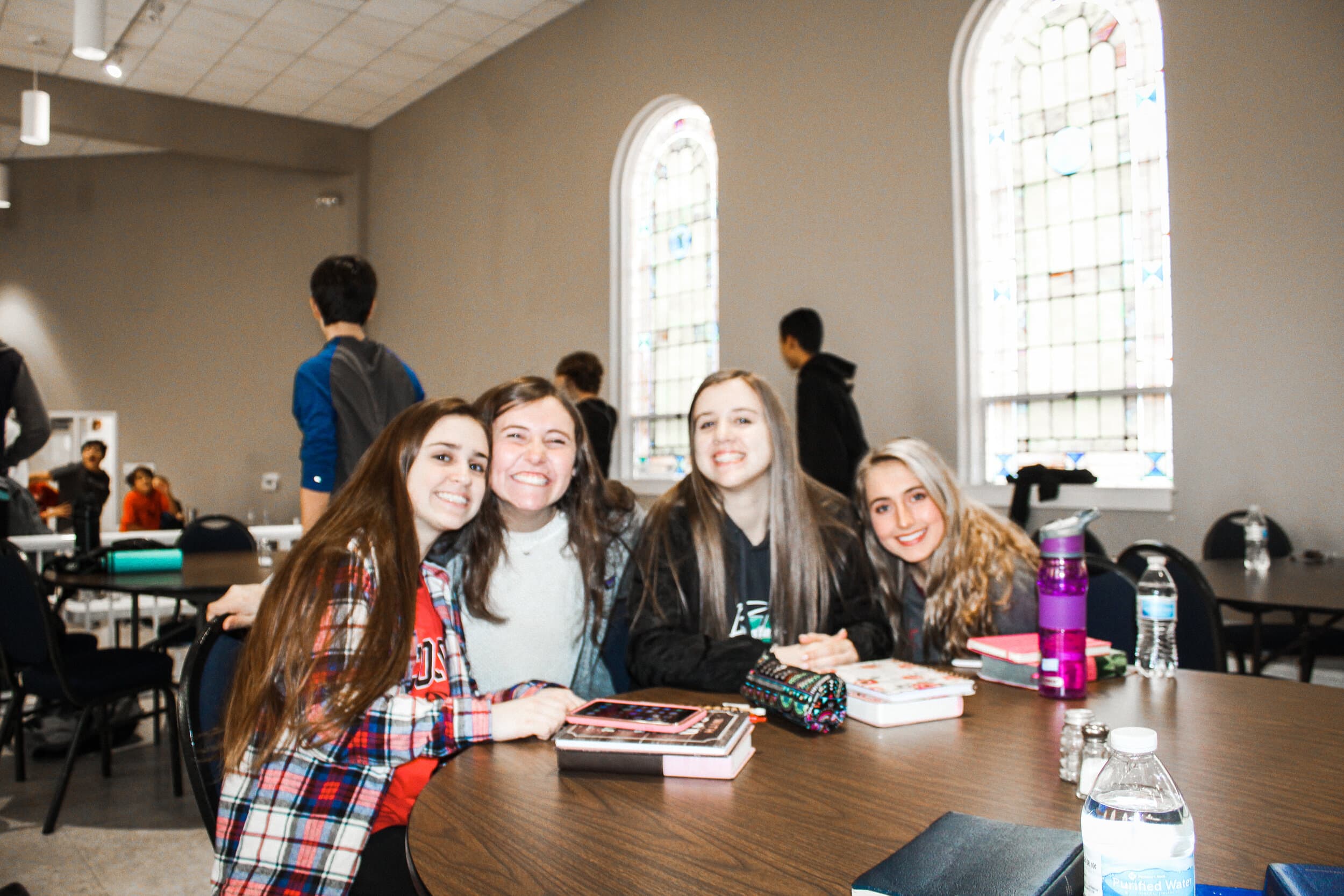 Chely Dickert (senior) hanging out with her high school students this weekend.