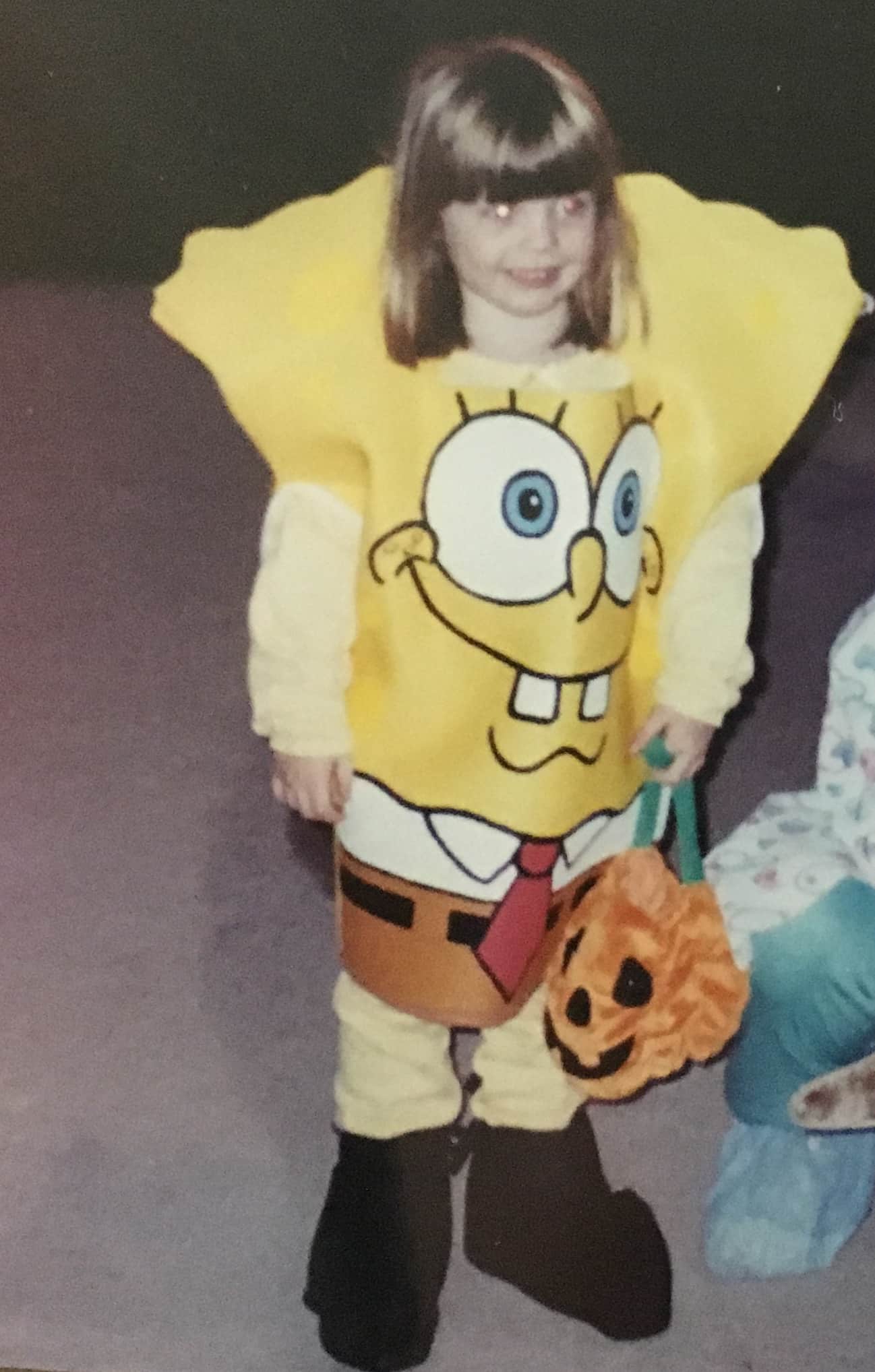 Kayla Anthony (freshman) dresses as her favorite cartoon character Spongebob Squarepants.