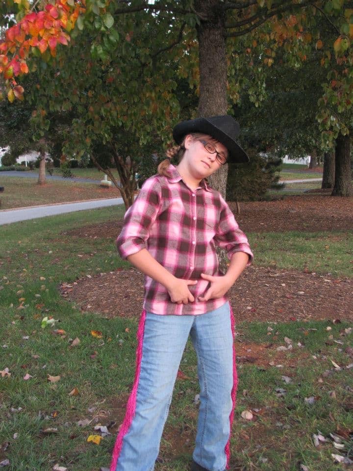 Marissa Holst (freshman) dresses as a cowgirl.