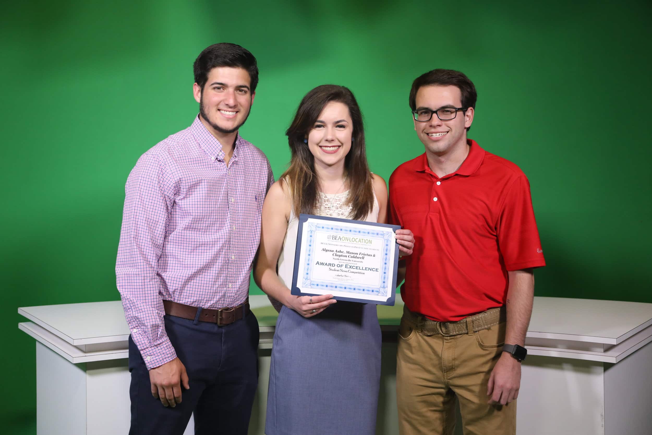 Mason Freitas,Alyssa Ashe and Clayton Caldwell