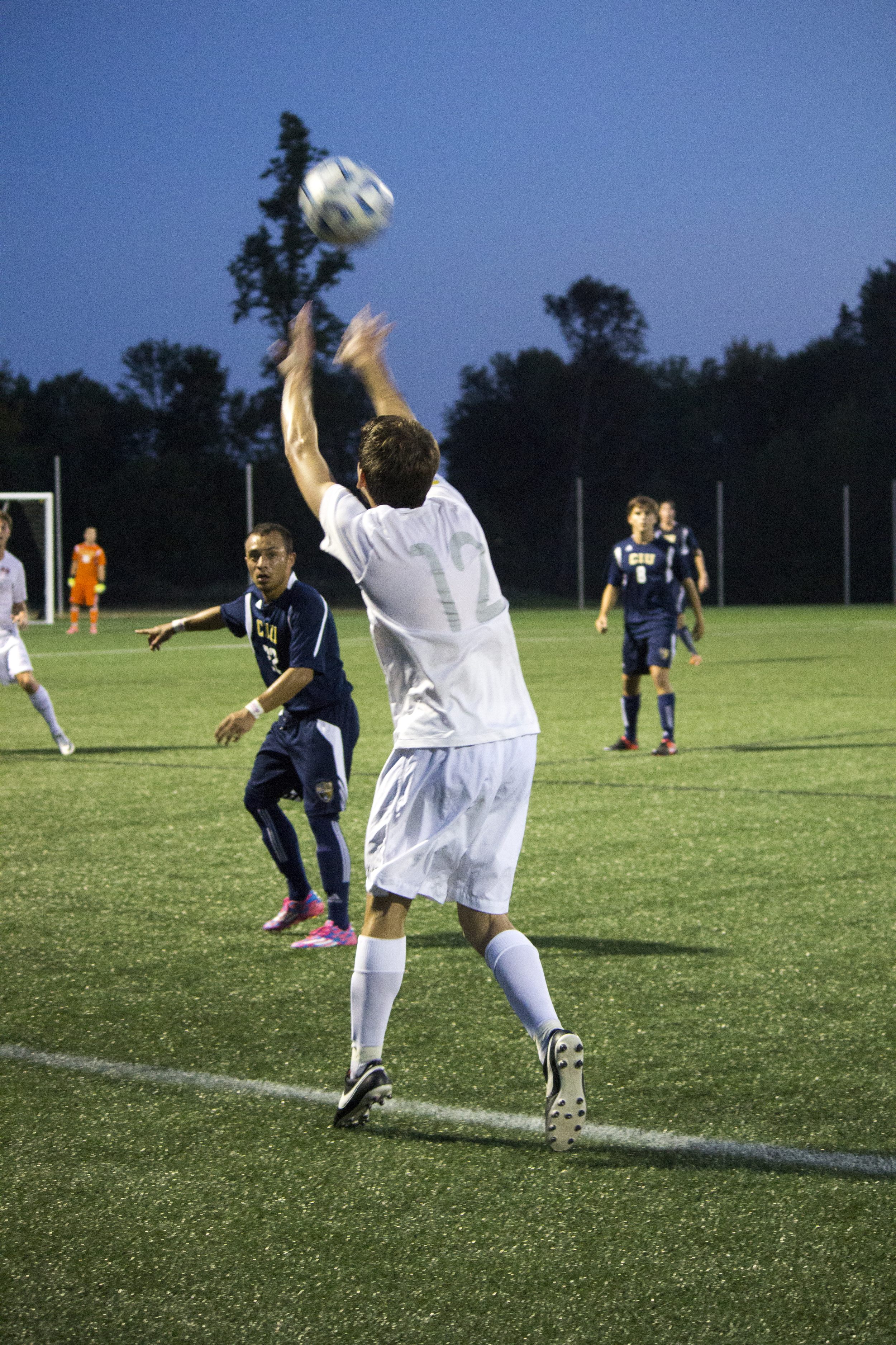  Freshman Chris Inman throws the ball down the line.&nbsp; 