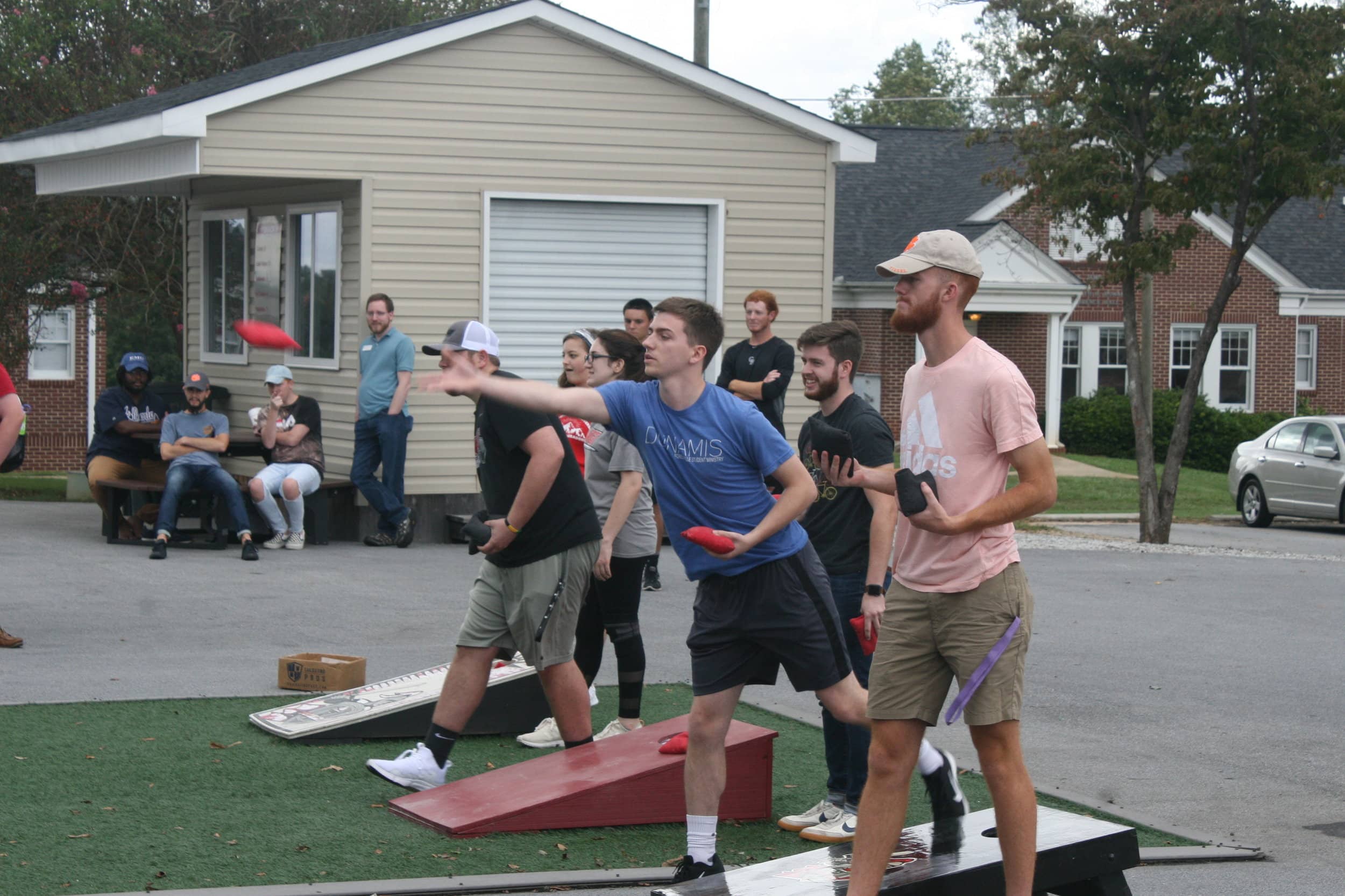 Teams of two worked together to beat other teams of two to win the tournament.