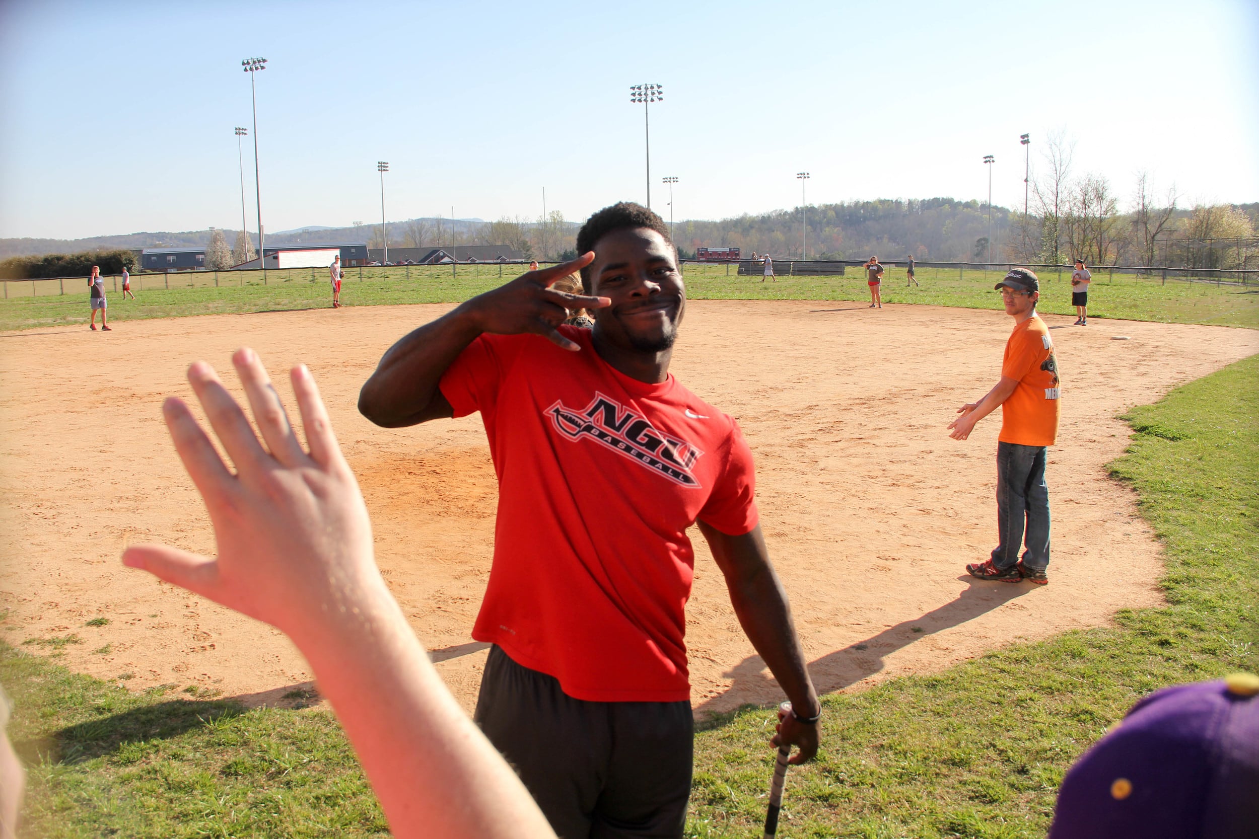  Rod McCray gets ready to knock one out of the park.&nbsp; 