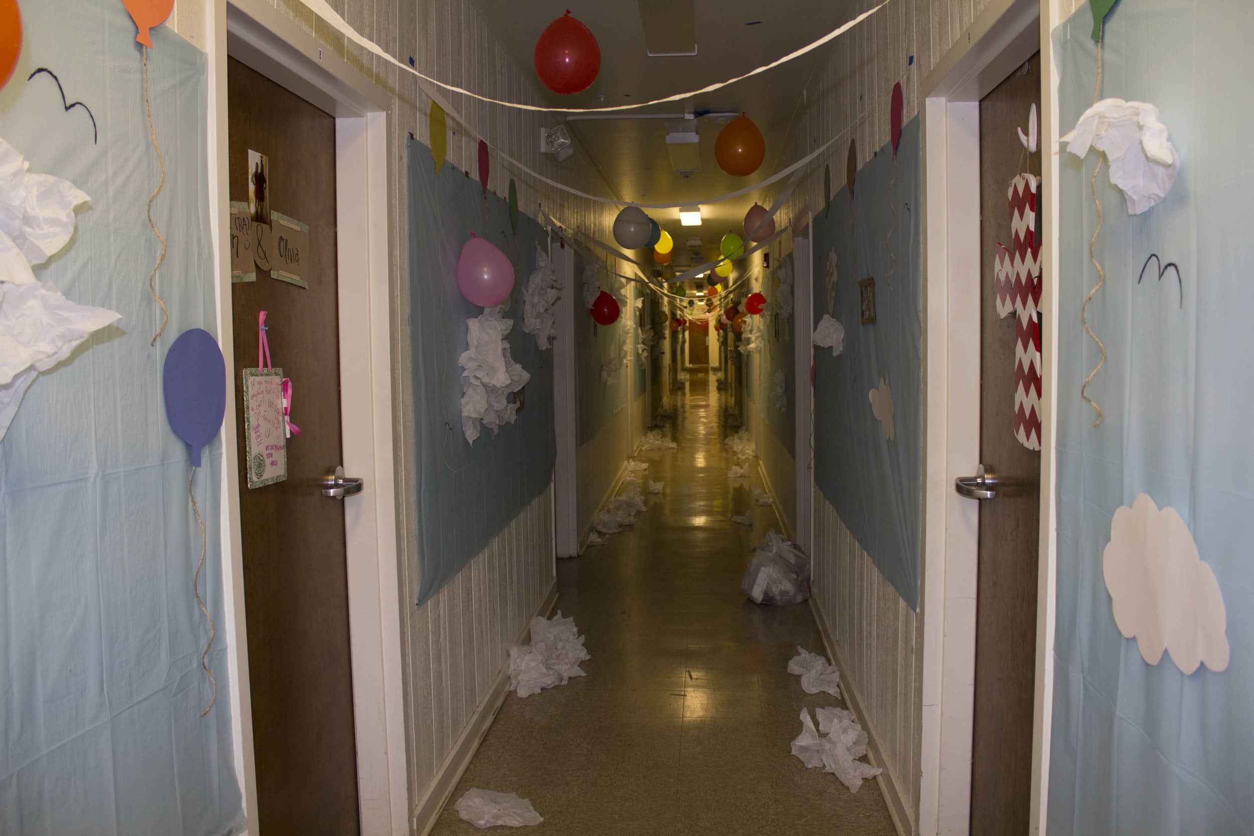  Bottom Vandiver decorated their dorm with the movie theme Up for Halloween festivities on October 31.&nbsp; 