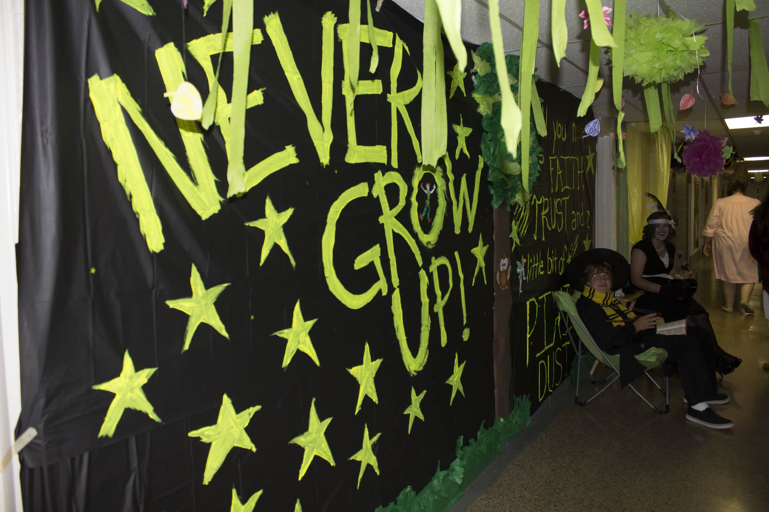  Upstairs Howard dorm decorated their hall with all things Peter Pan and Neverland. 
