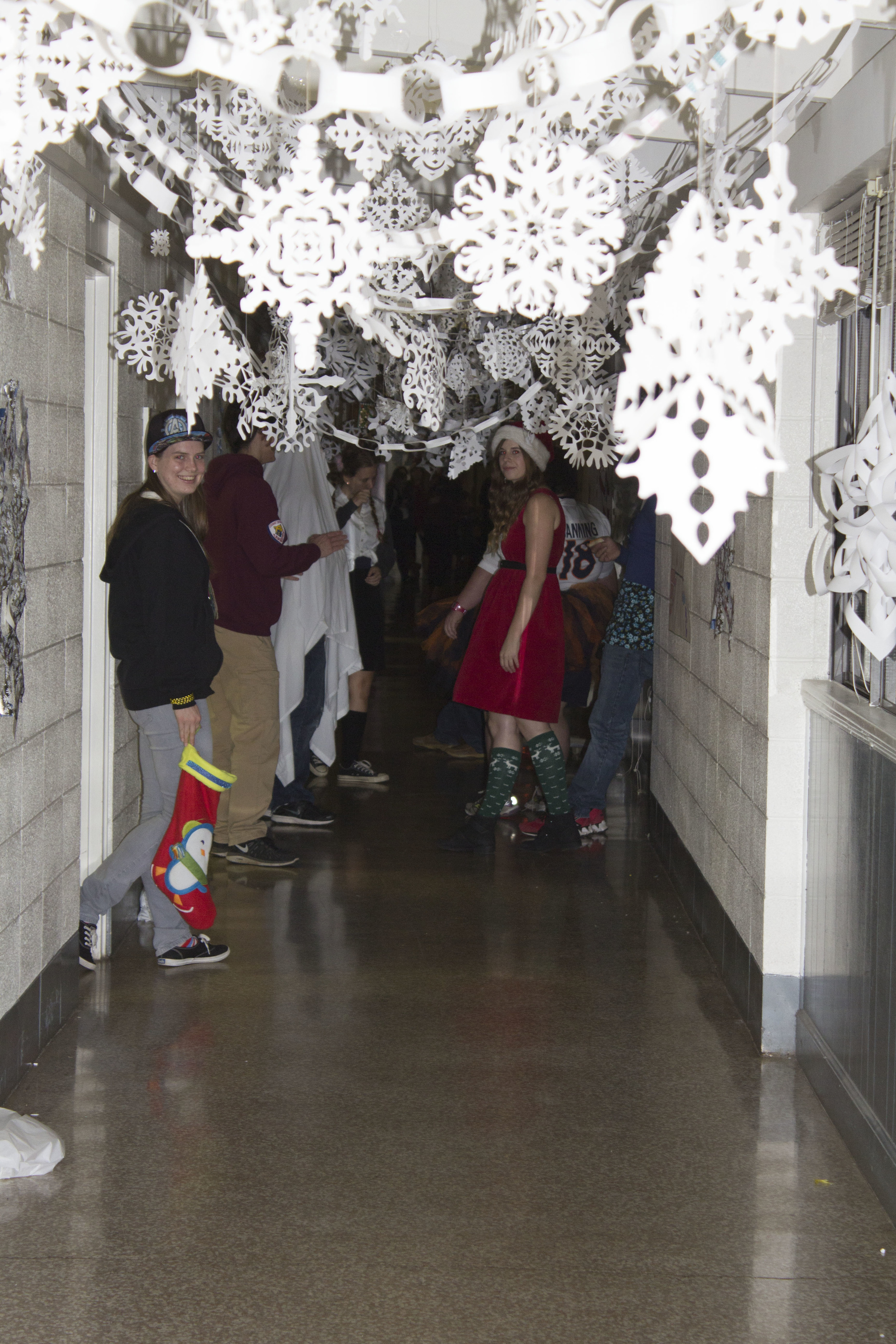  Upstairs Simpson rocked the Elf theme with their countless cut out snowflakes hanging from the ceiling.&nbsp; 