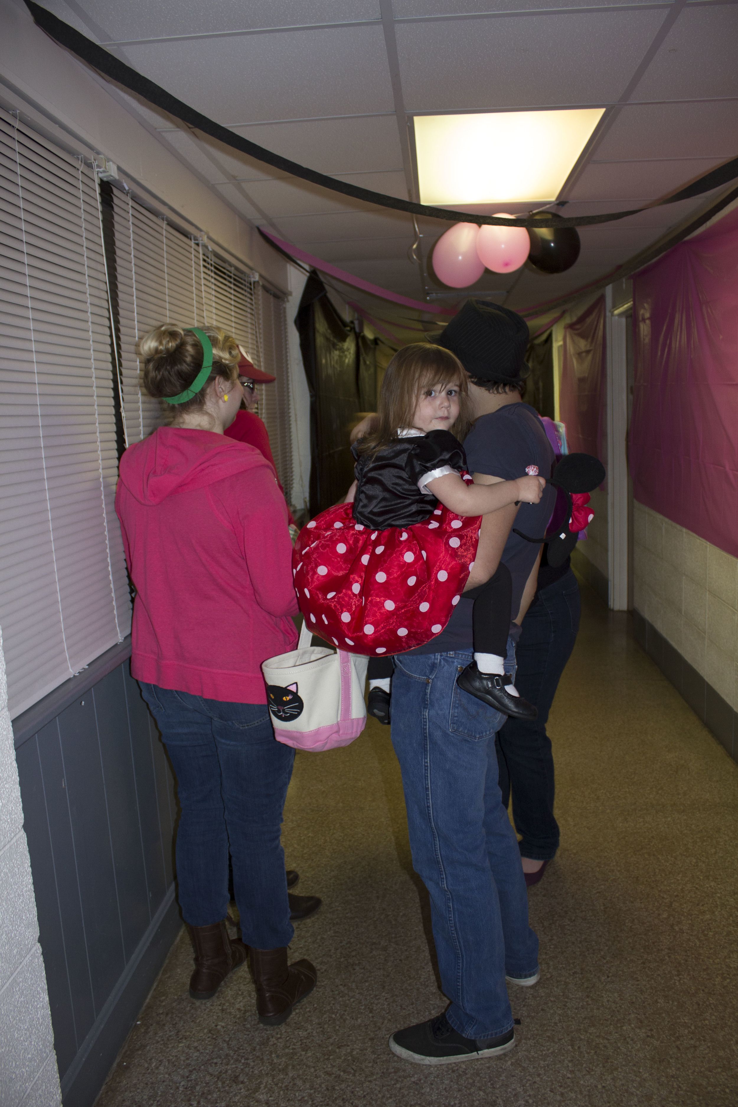  Families enjoyed the laid back, fun atmosphere the open dorms allowed for their kids during Halloween.&nbsp; 