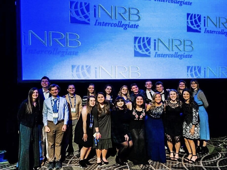 Group photo of NGU mass communications students at NRB.