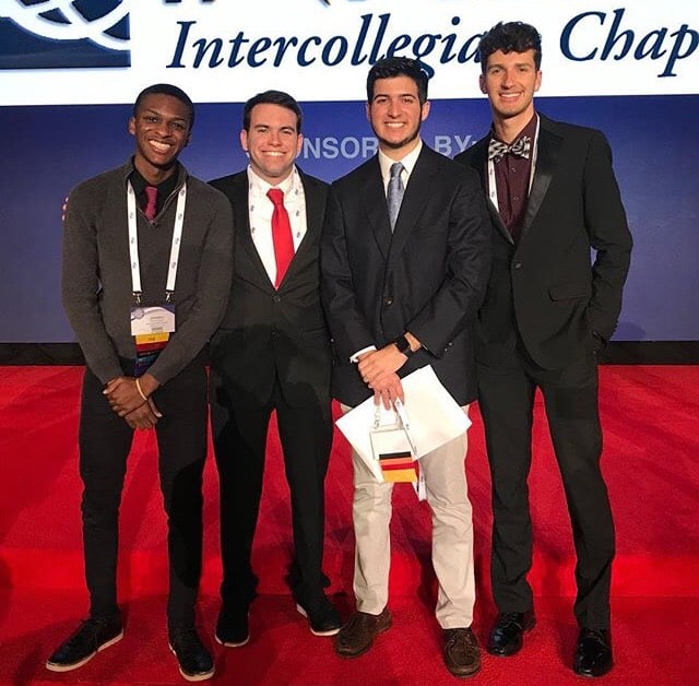 From left to right: Sophomore Jeremiah Drummond, senior Clayton Caldwell, senior Mason Freitas, and freshman Logan Childs competed in the 24-hour video challenge. They had 24 hours to film, edit and complete a three-minute film.&nbsp;