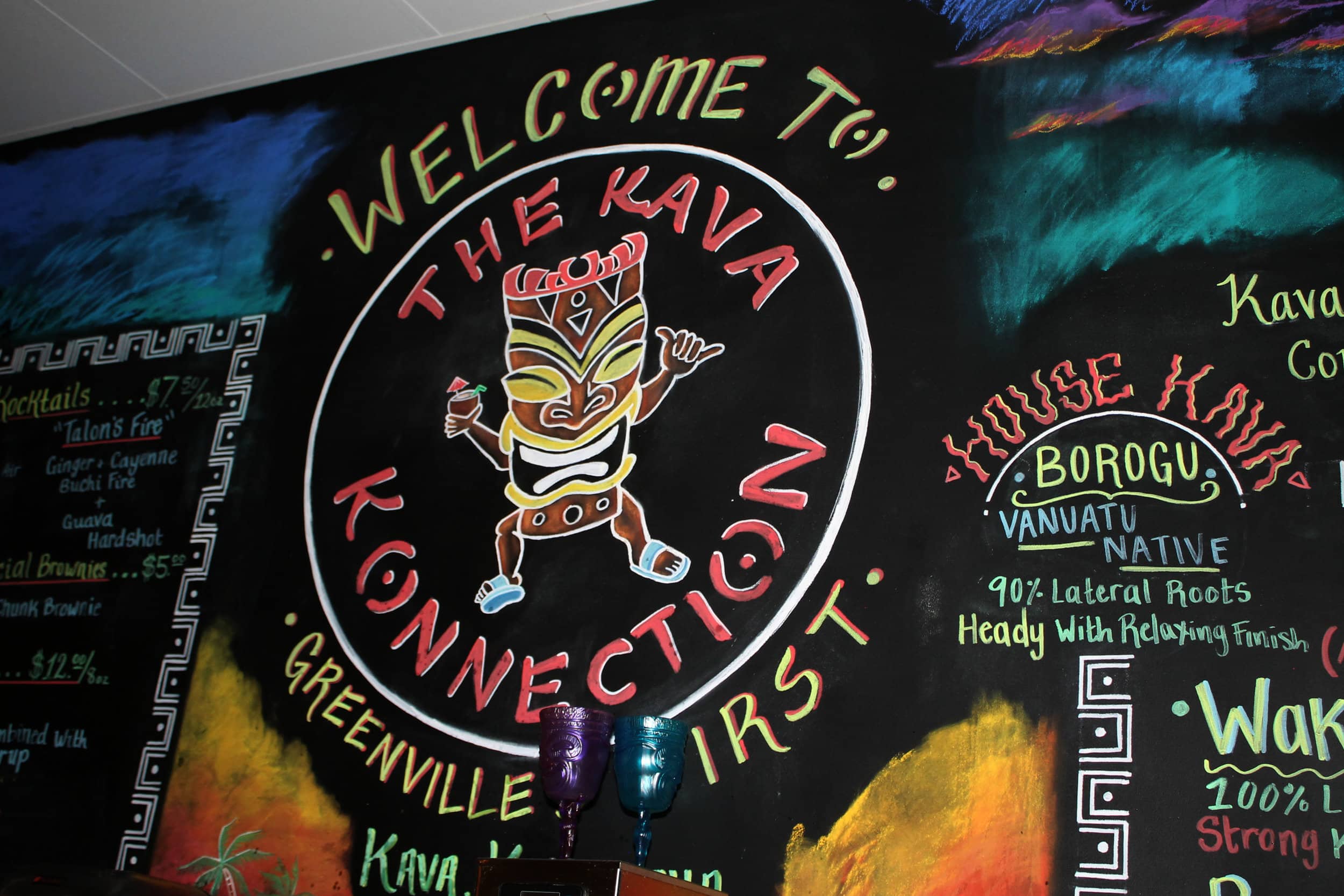 The Kava Konnection, South Carolinas only Kava Bar is open until midnight on Tuesday through Thursday and till 12 a.m. and  2 a.m. on Fridays and Saturdays. Students from North Greenville University travel to Kava for their favorite drinks.