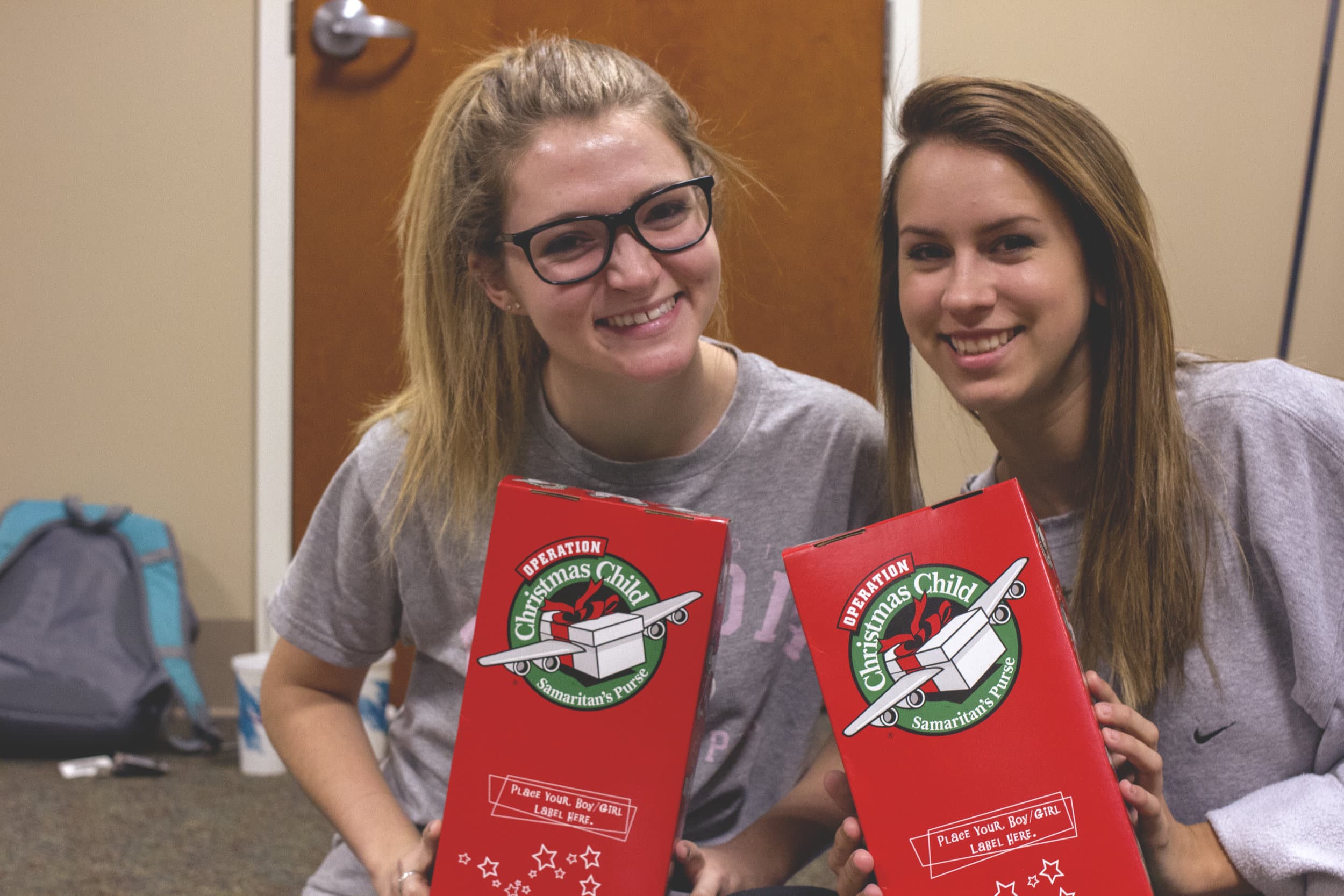  Brianne Wright (left) and Logan Wright (right)&nbsp;share how they love to help people and that is what has inspired them to be a part of Operation Christmas Child. Brianne talked about how she remembers doing this event in church when she was young