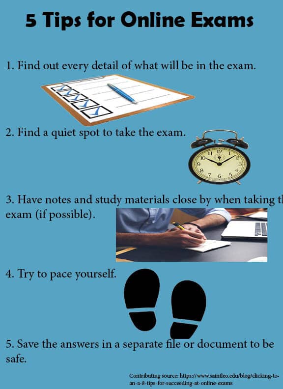 Here are some tips to help prepare you for online exams.