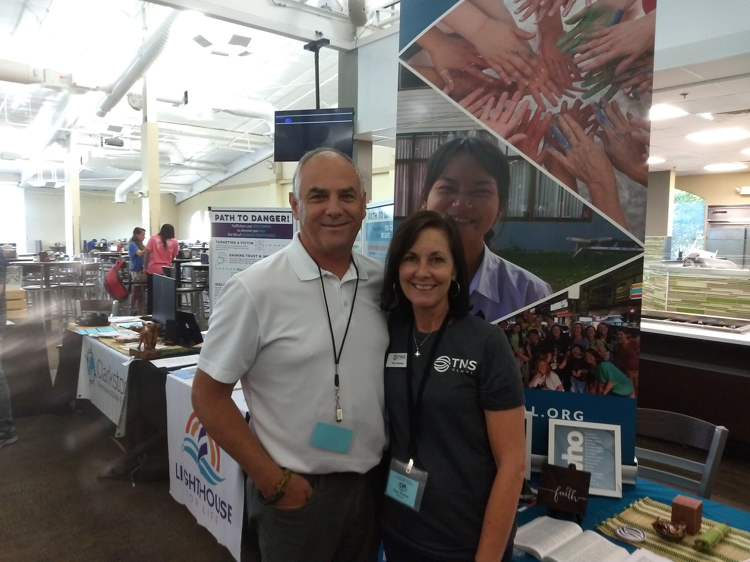 Pam and Todd Attaway at the TMS Global booth during NGUs Global Missions Week.