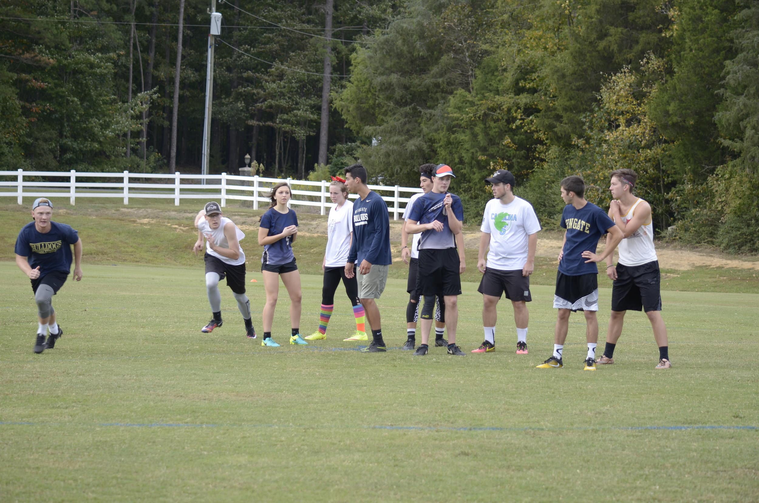 NGU plays hard defense against a vertical stack offense.