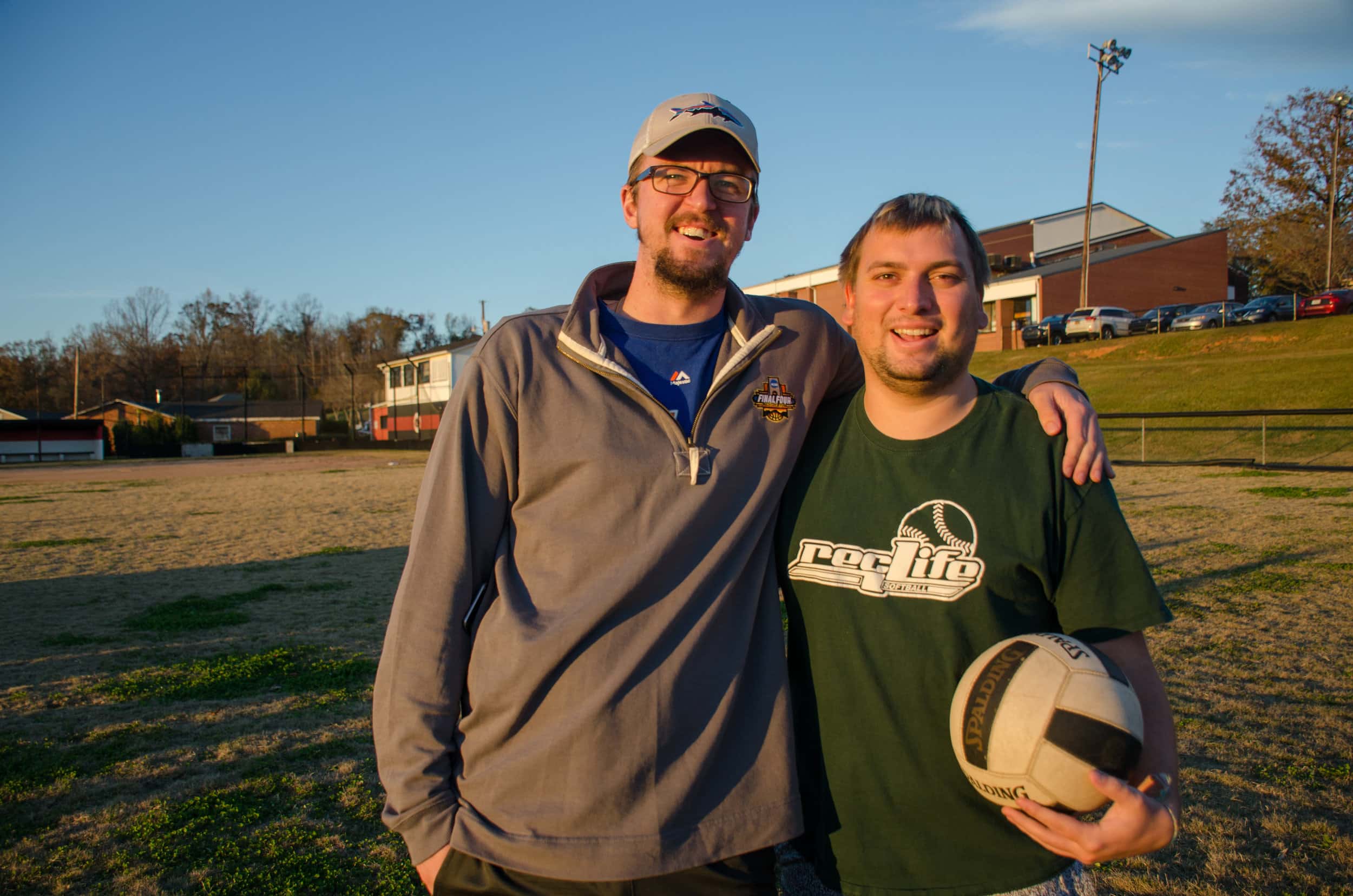 Bryce Allen, junior sport ministry major, "I'm thankful for Brent because he's a good friend."Brent Simmons, junior sport ministry major, "I'm thankful for nature because it's beautiful."