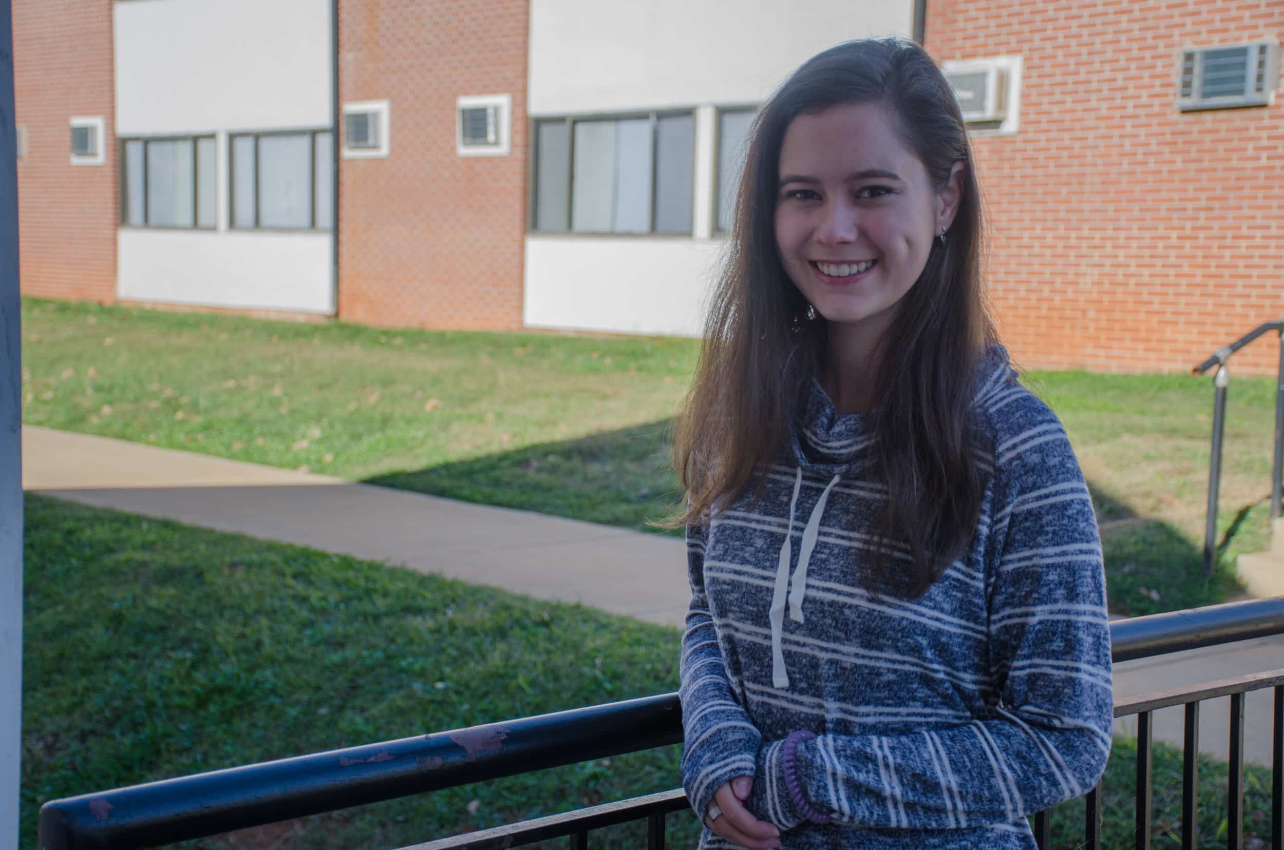 Nicole Seibel, sophomore elementary education major, "I'm thankful for my family because I don't get to see them as often so it's making me feel more grateful to have them in my life."