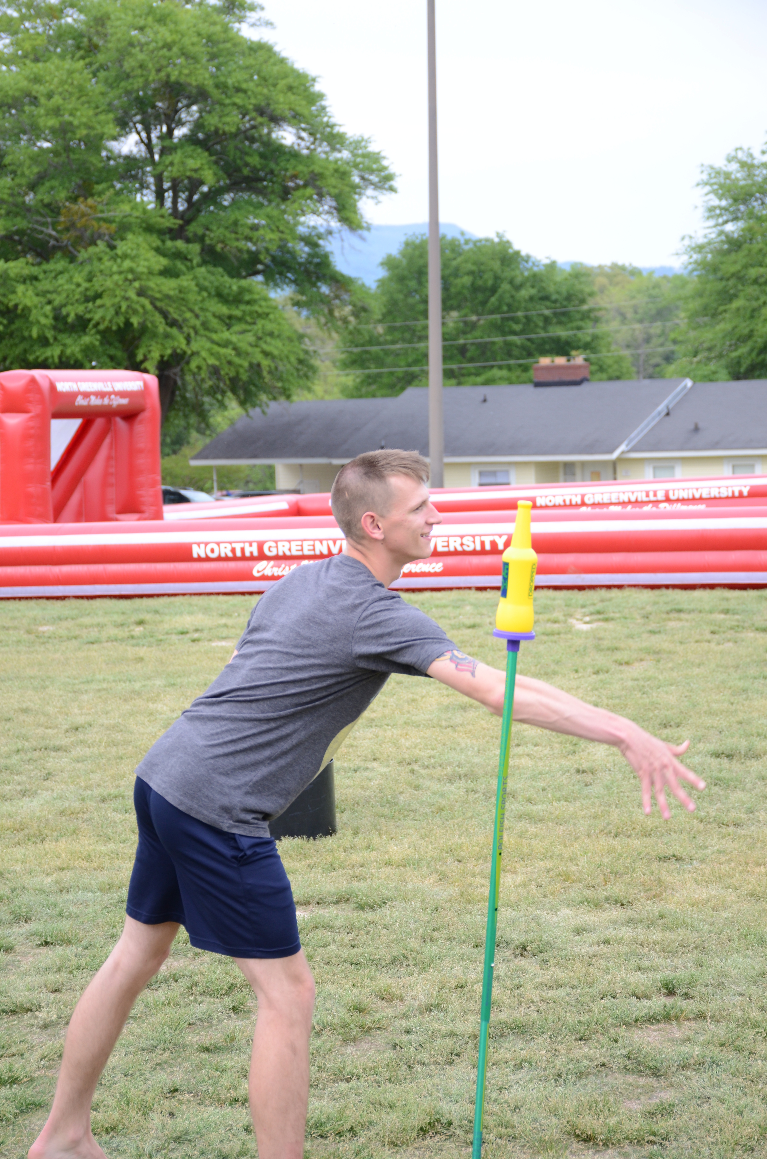 Ethan Clark tries his hand at a game of Polish.&nbsp;