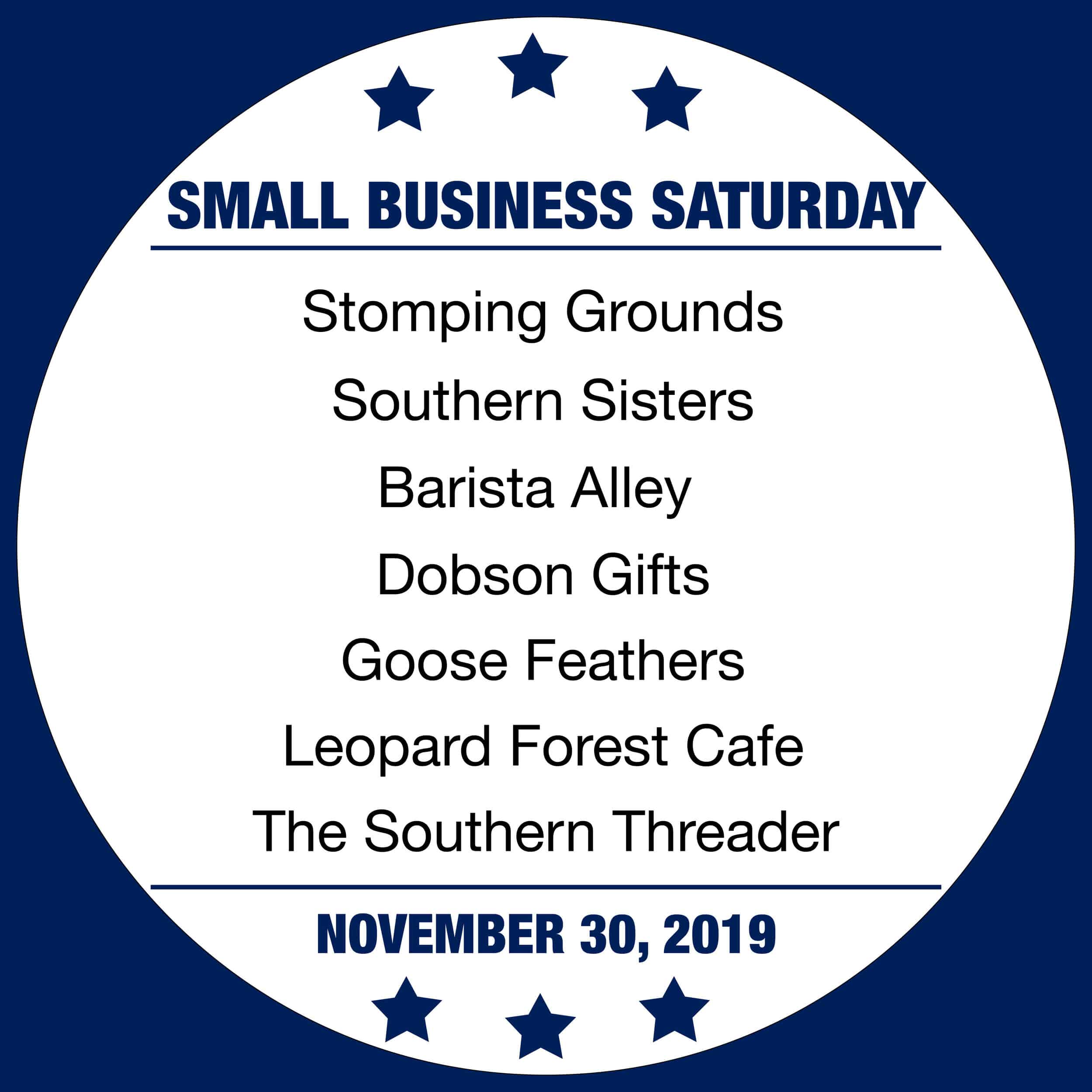 Celebrate Small Bussiness Saturday, November 30, 2019. Visit these local shops located in Greer, Greenville, Taylors, and Travelers Rest.