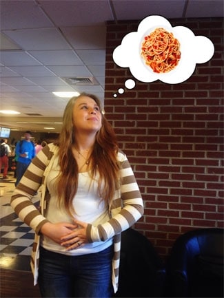 Tori Gilbert dreams of spaghetti.