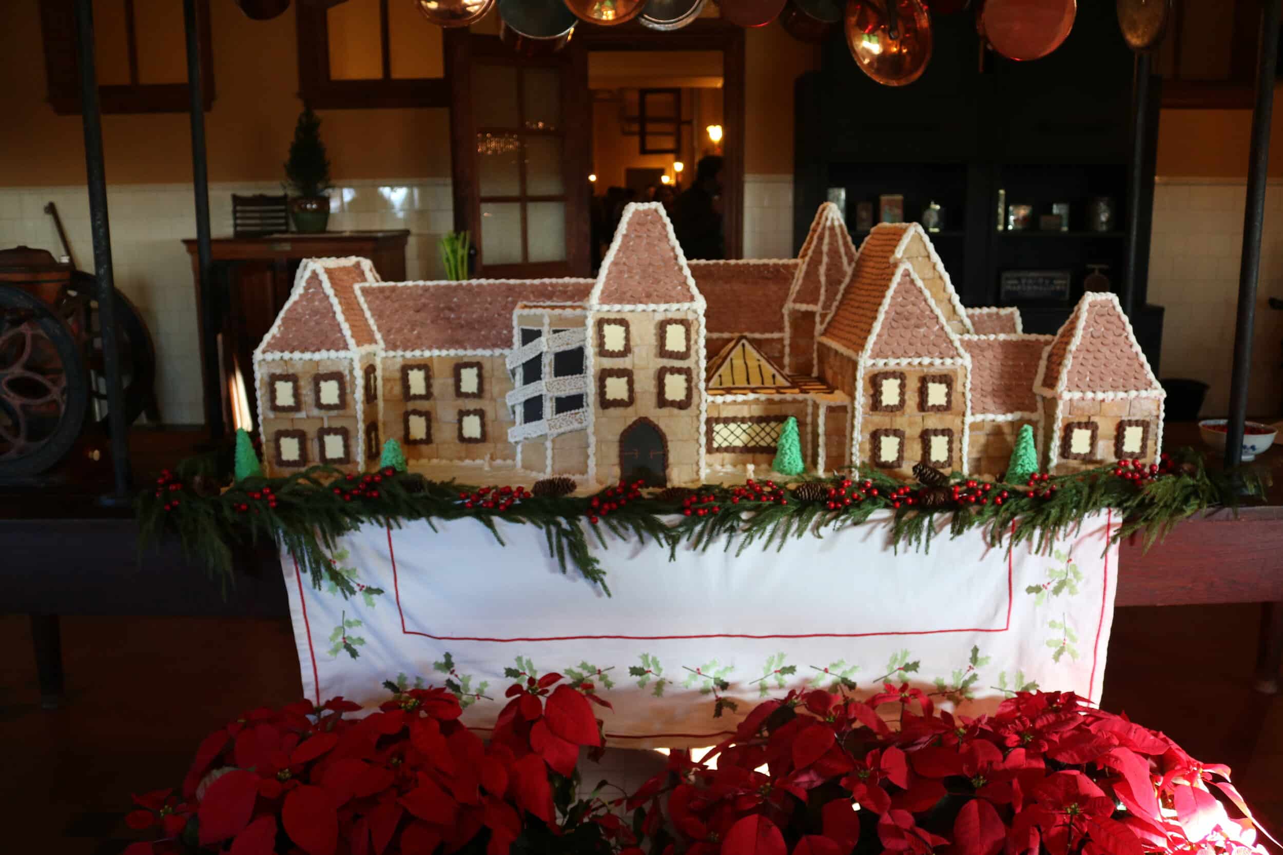 The Biltmore made into a giant gingerbread house that was on display in the houses main kitchen downstairs.