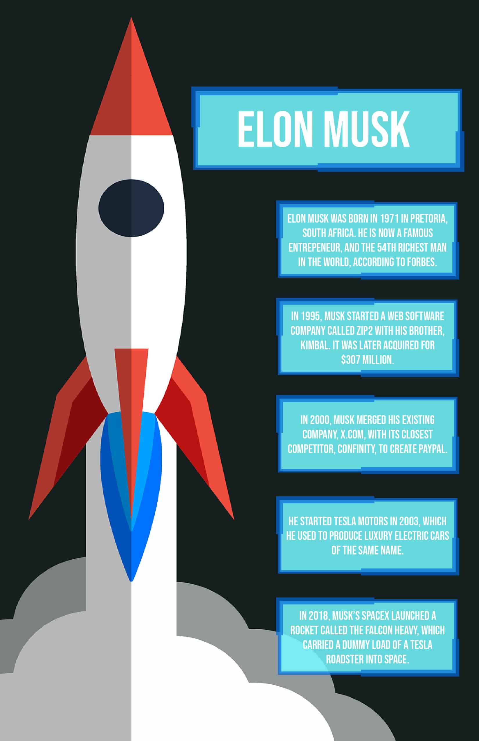 Facts about Elon Musk.