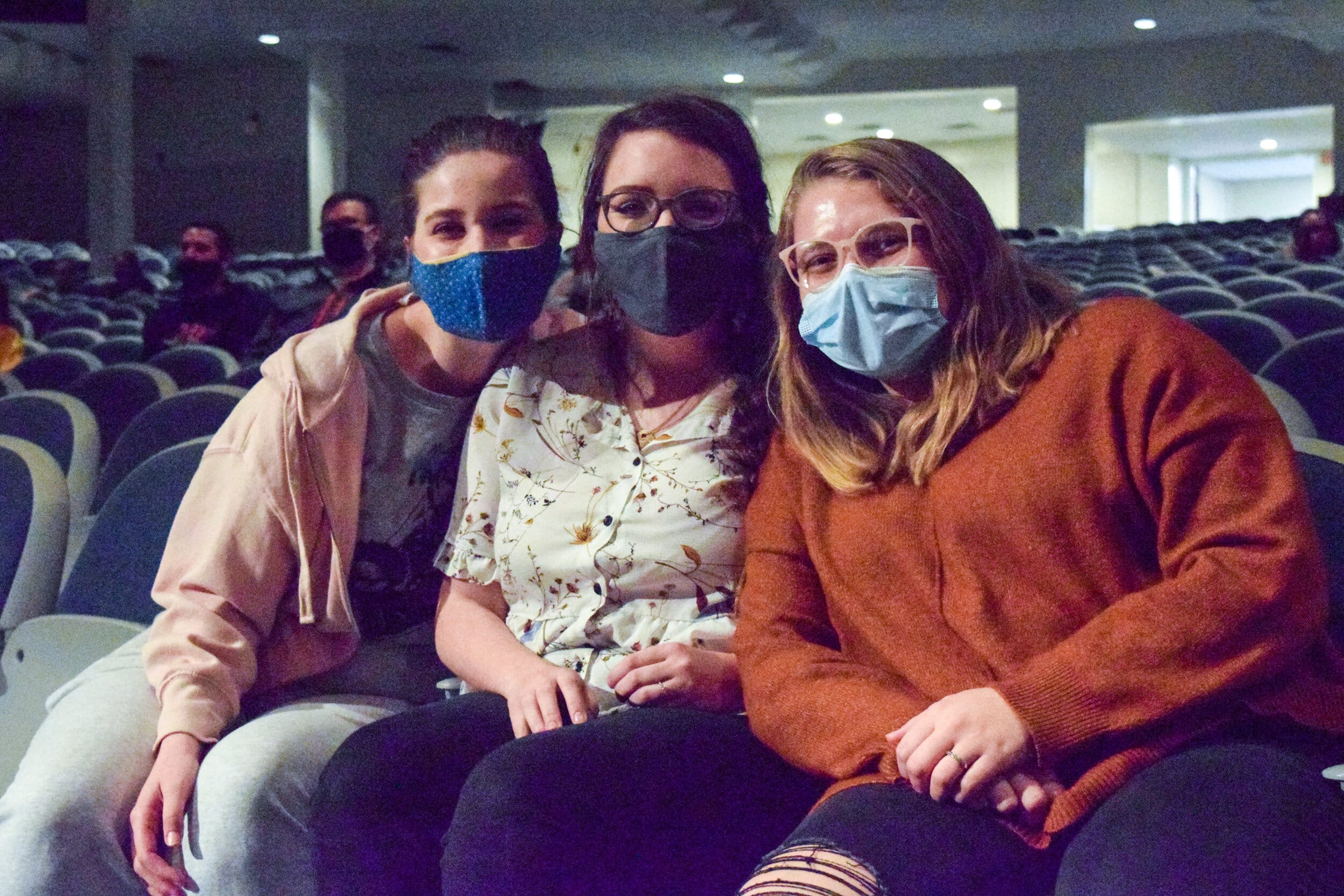 Naomi Schaaf, senior early childhood education major, Danielle Sumner, senior broadcast media major and Meredith McGrail, senior communication major enjoy Roommate Game Night at NGU.&nbsp;&nbsp;