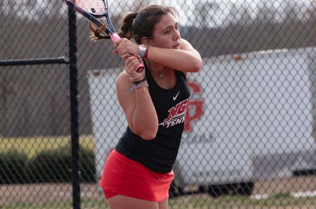 Serving wins to the court- Read about NGU’s tennis teams and their season this far