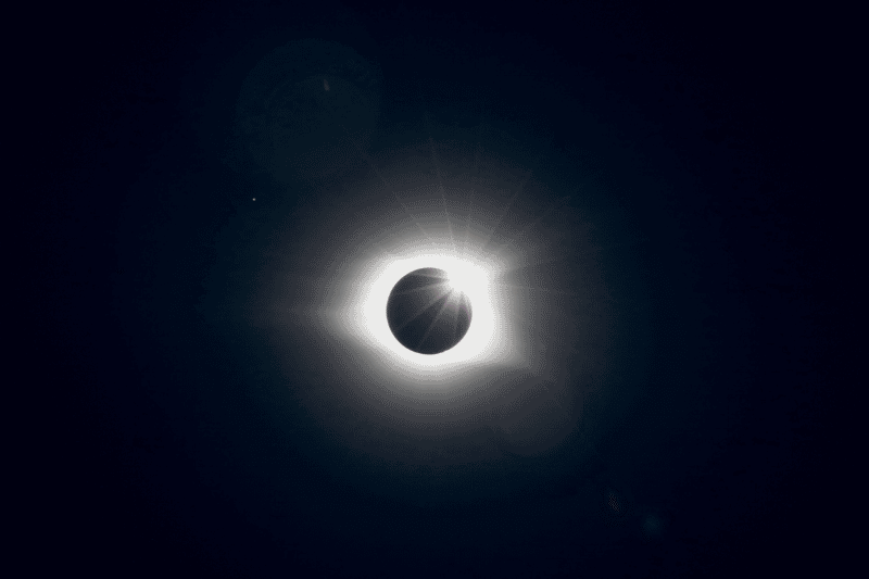 A snapshot of the eclipse over Greenville.Source: NASA