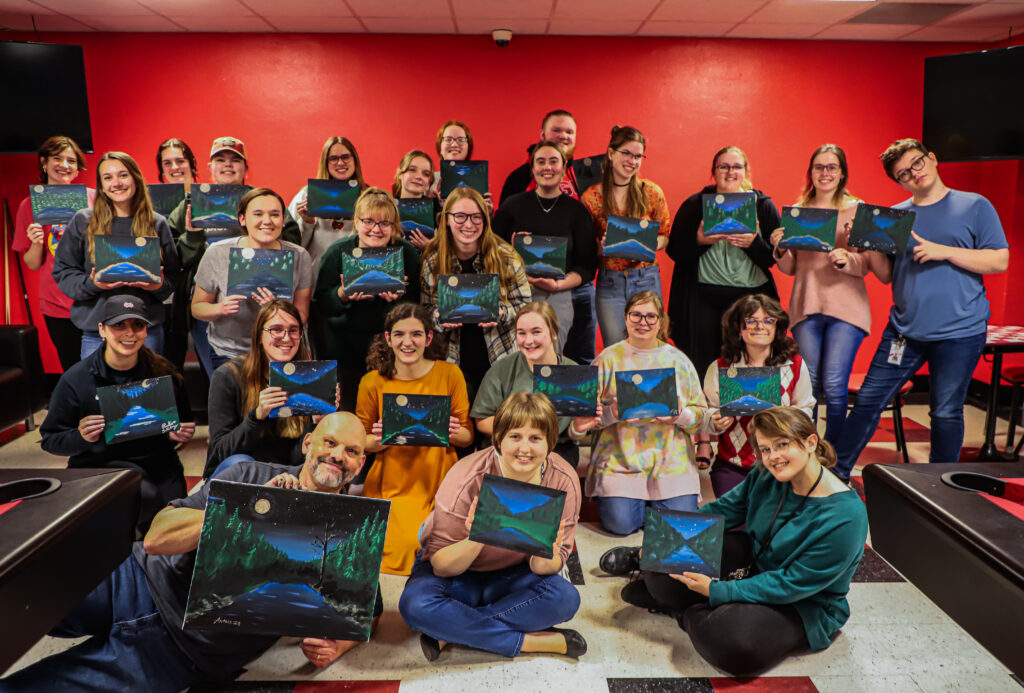 It isn’t a “pigment” of your imagination: NGU hosts self-care painting class